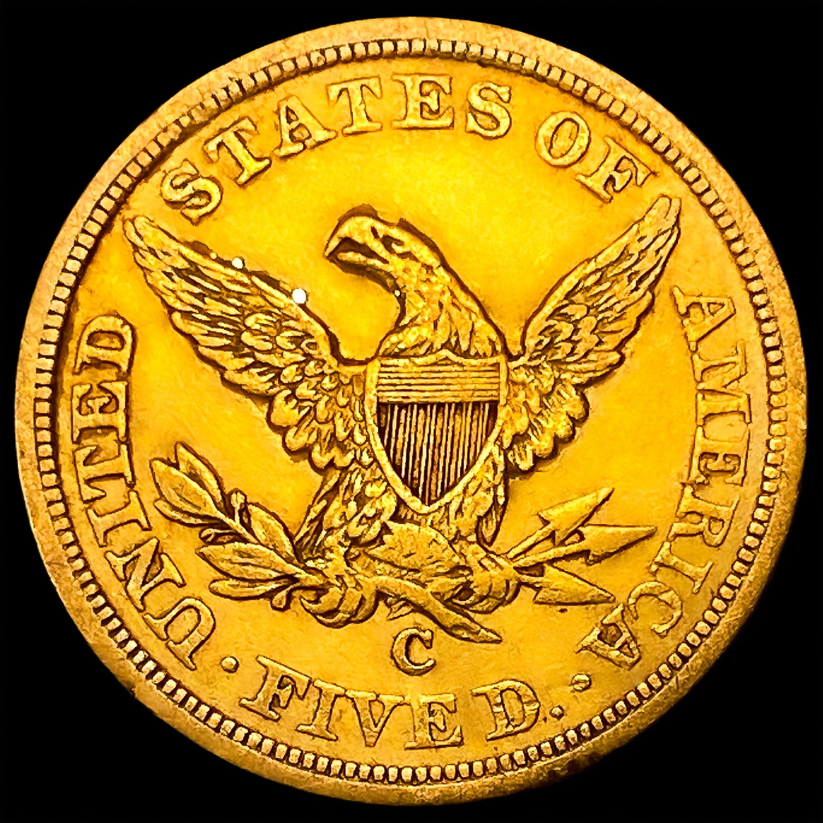 1855-C $5 Gold Half Eagle - 2