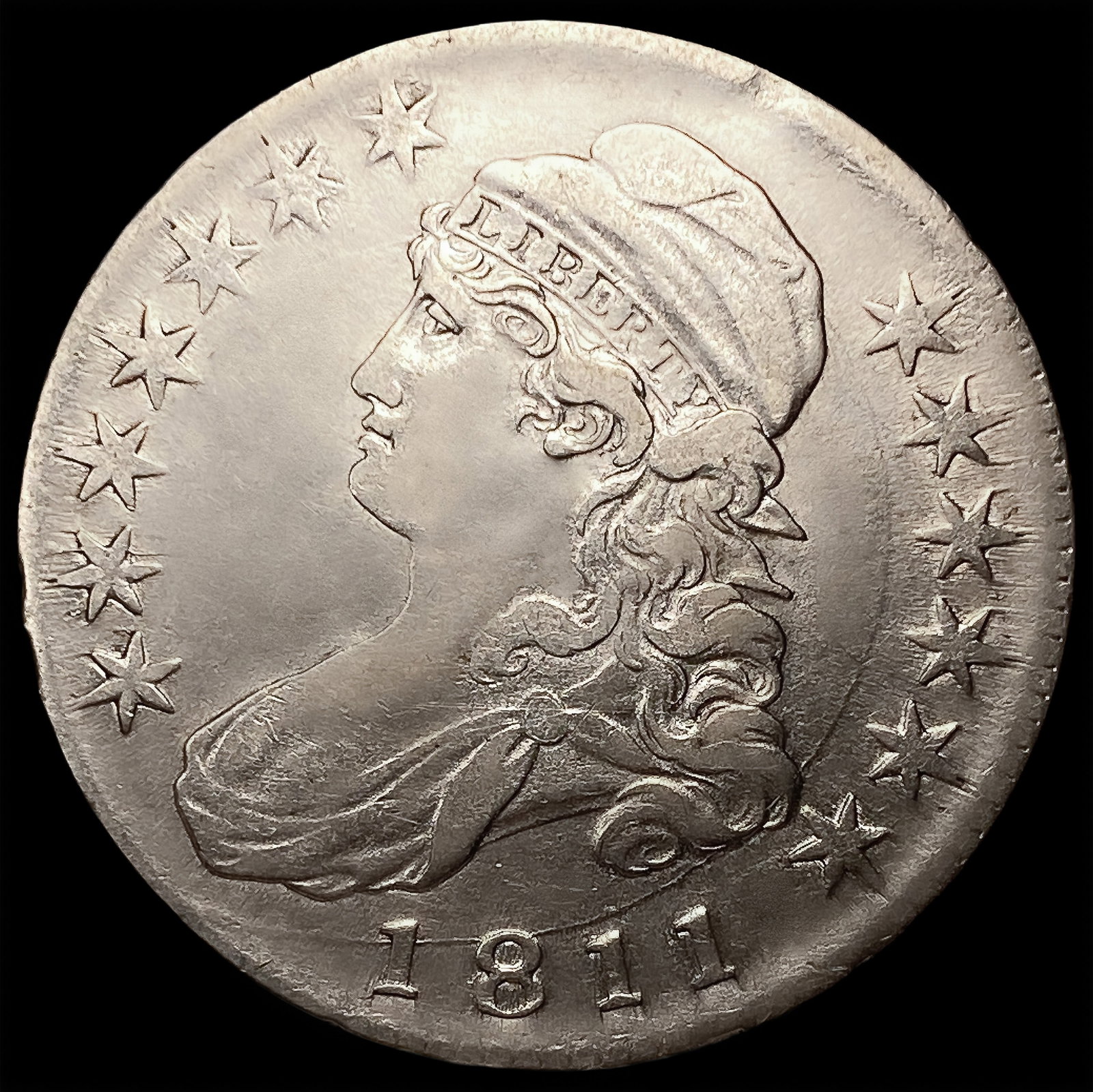 1811 Lg 8 Capped Bust Half Dollar: 1811 Lg 8 Capped Bust Half Dollar