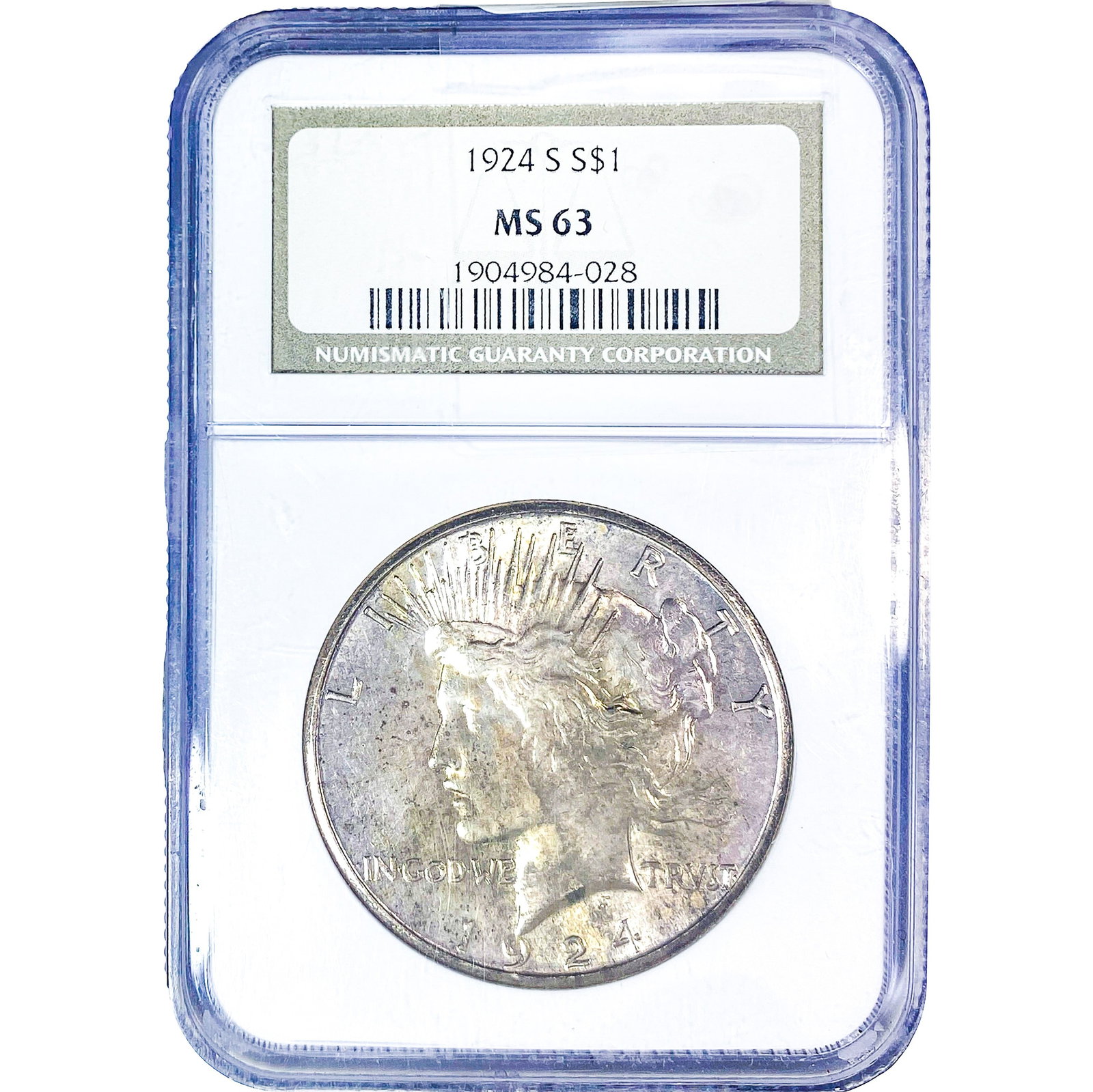 1924-S Silver Peace Dollar NGC MS63 (1 of 4)