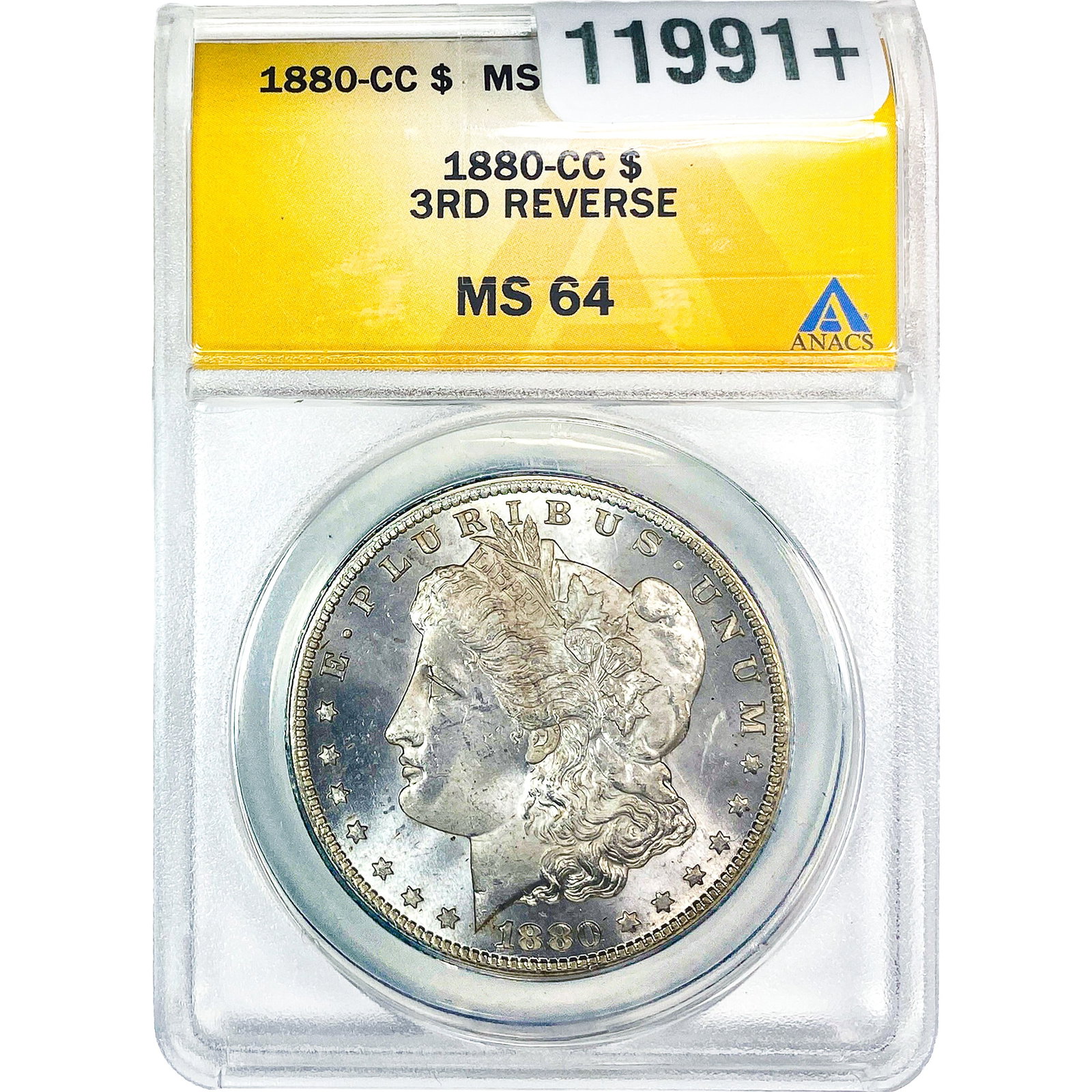 1880-CC Morgan Silver Dollar ANACS MS64 3rd Rev. (1 of 4)