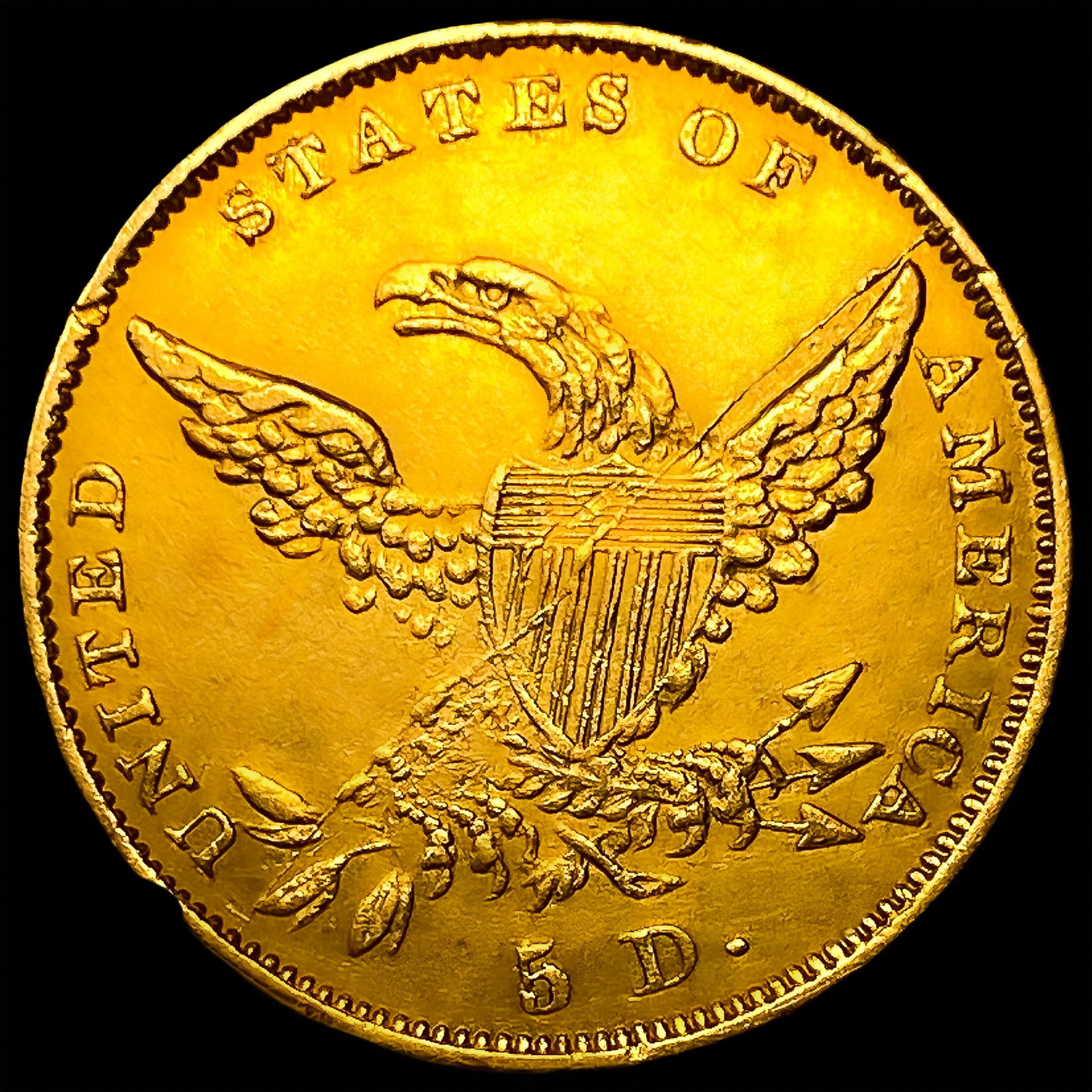 1838-C $5 Gold Half Eagle - 2