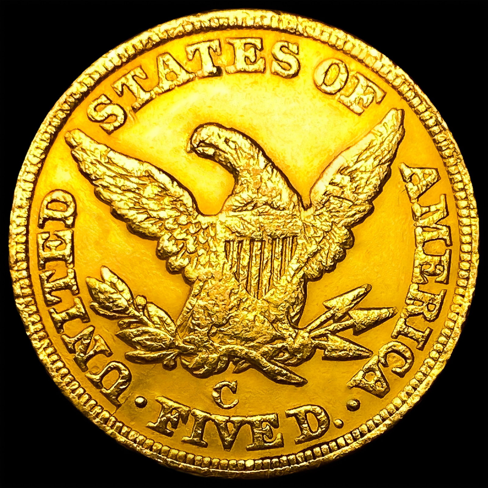 1849-C $5 Gold Half Eagle - 2