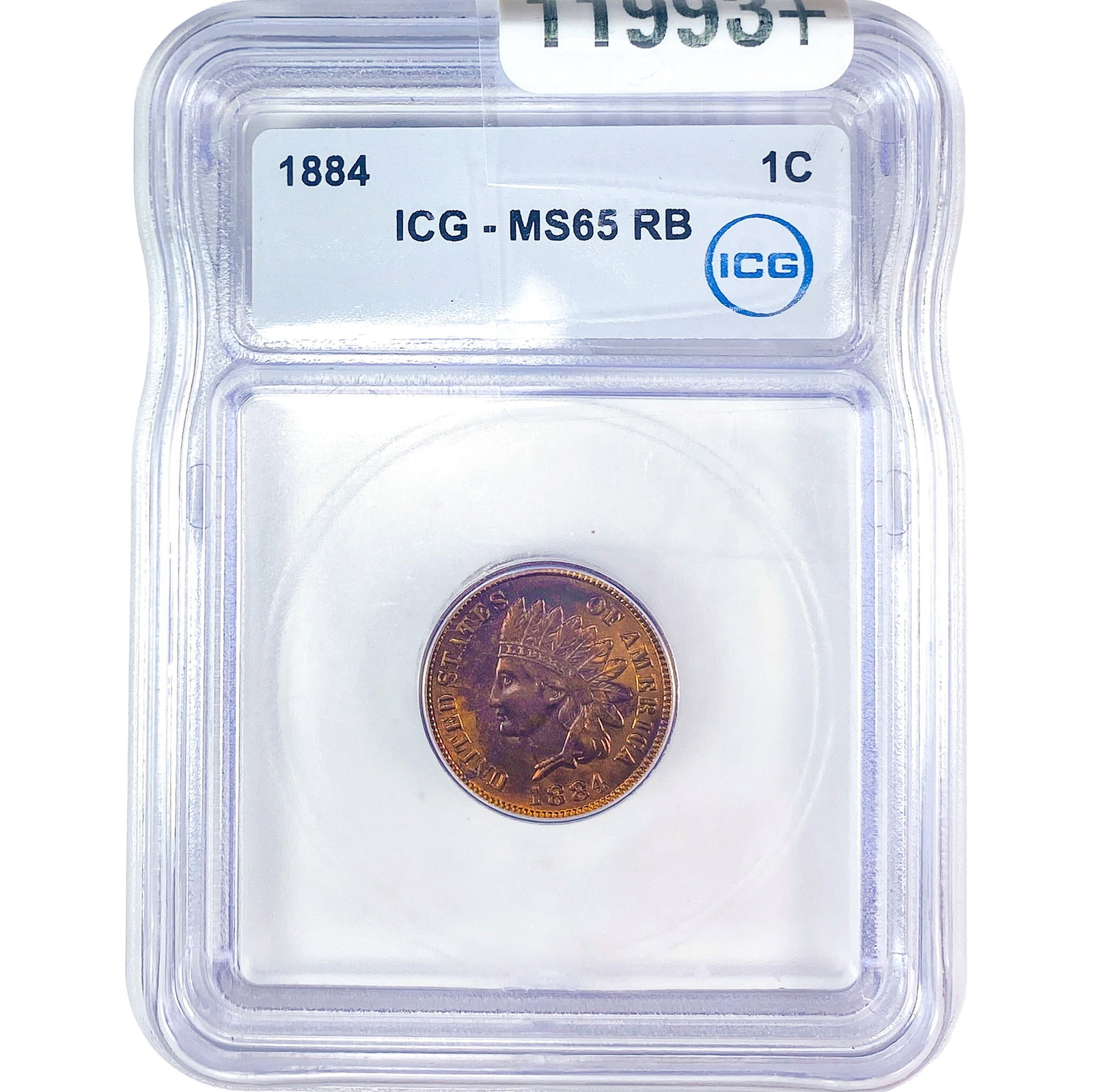 1884 Indian Head Cent ICG MS65 RB (1 of 4)