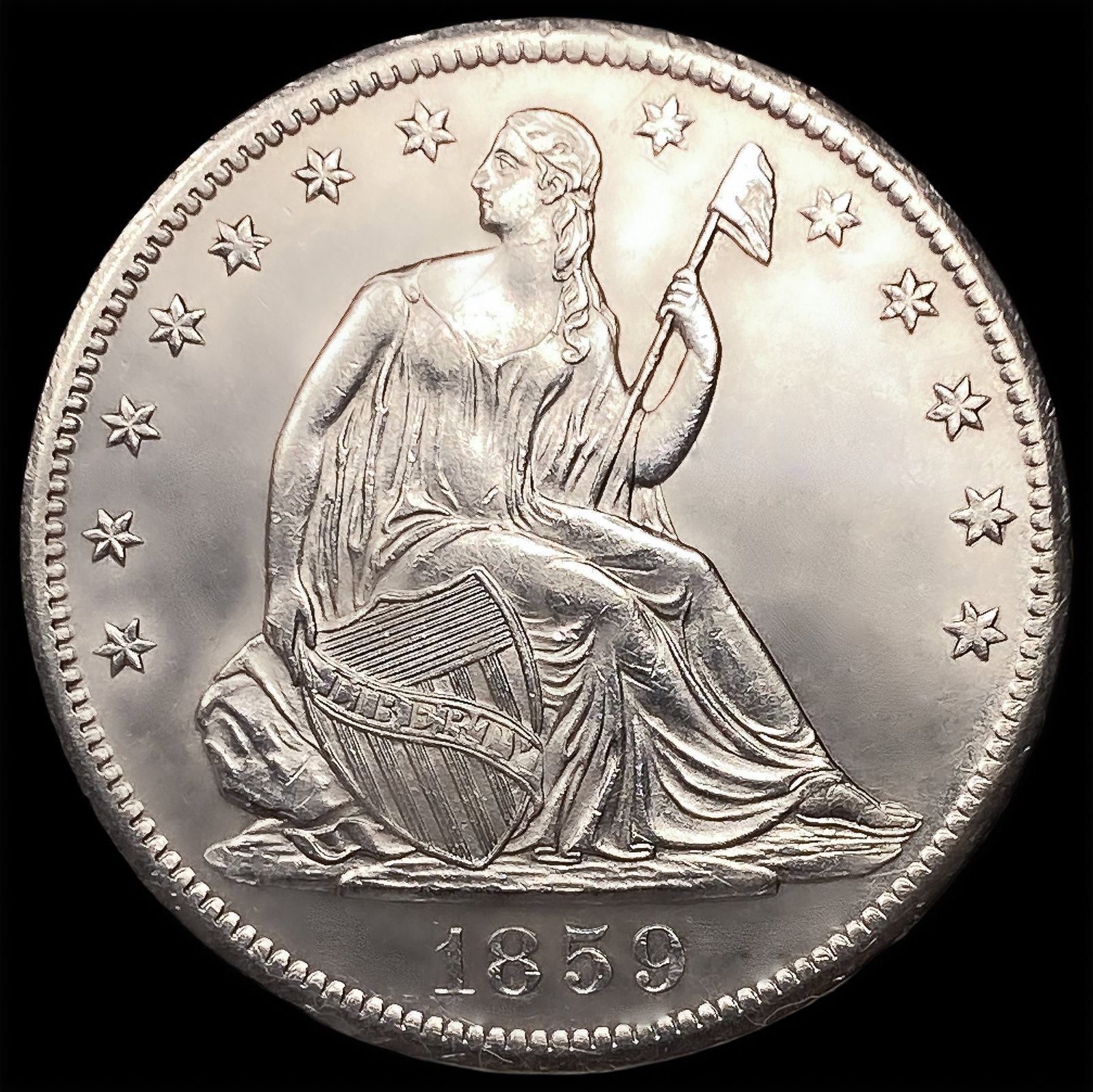 1859-S Seated Liberty Half Dollar (1 of 2)