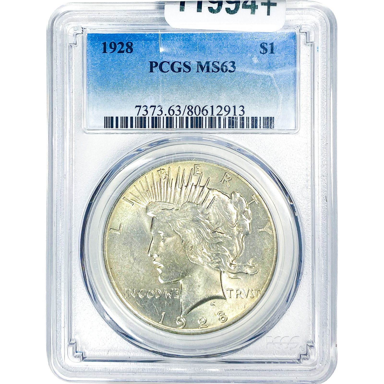 1928 Silver Peace Dollar PCGS MS63: 1928 Silver Peace Dollar PCGS MS63