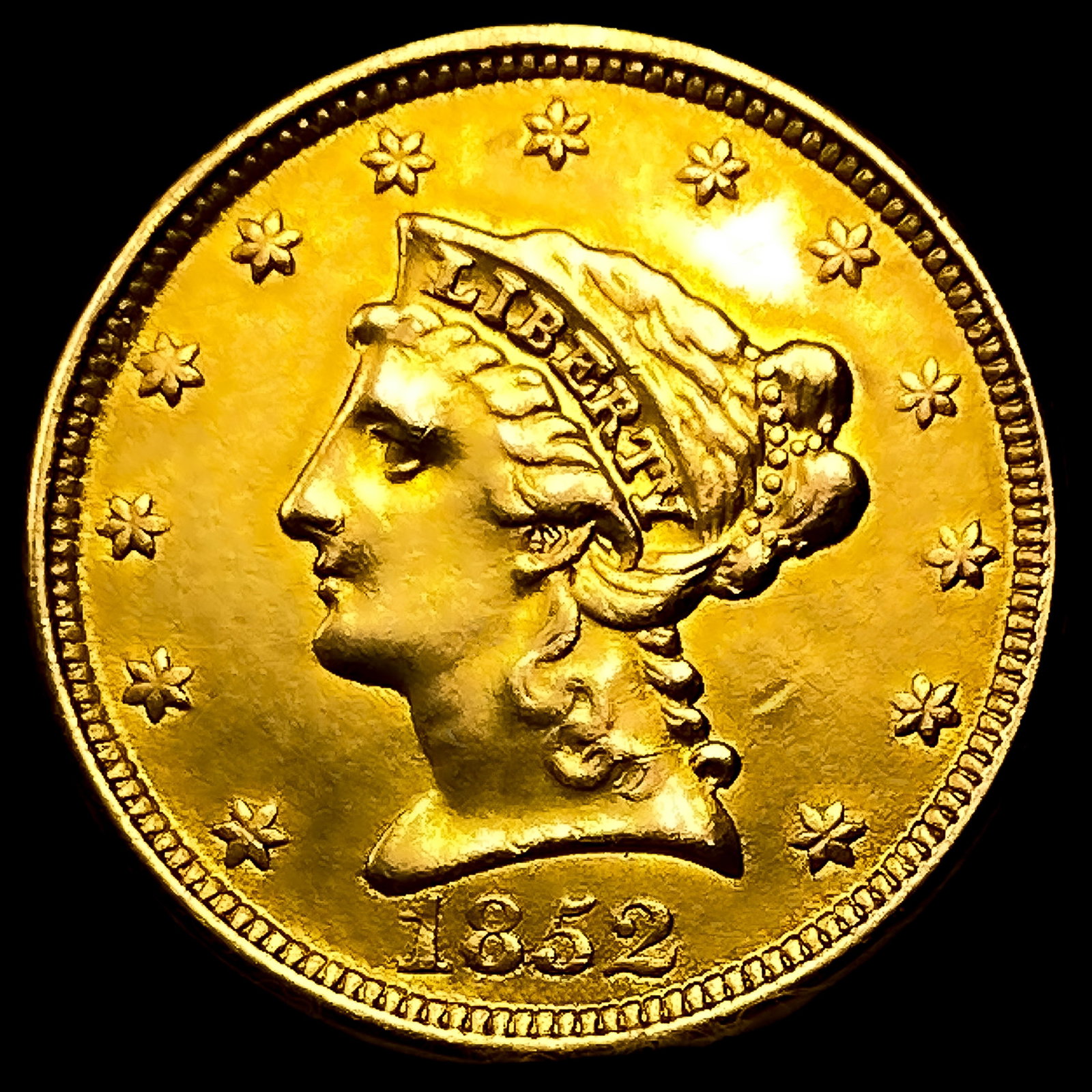 1852 $2.50 Gold Quarter Eagle: 1852 $2.50 Gold Quarter Eagle