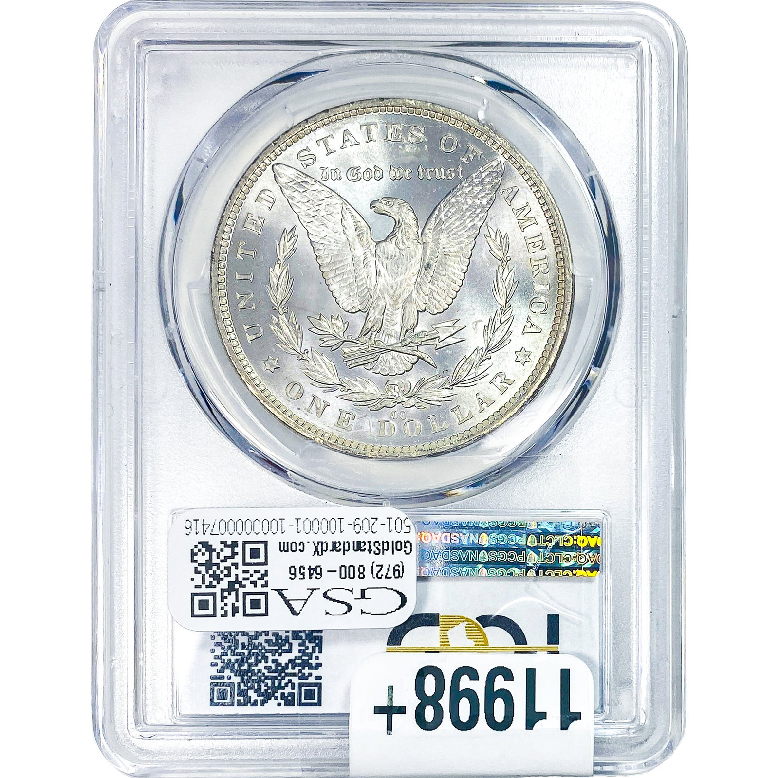 1882-CC Morgan Silver Dollar PCGS MS65 Mint Error - 2