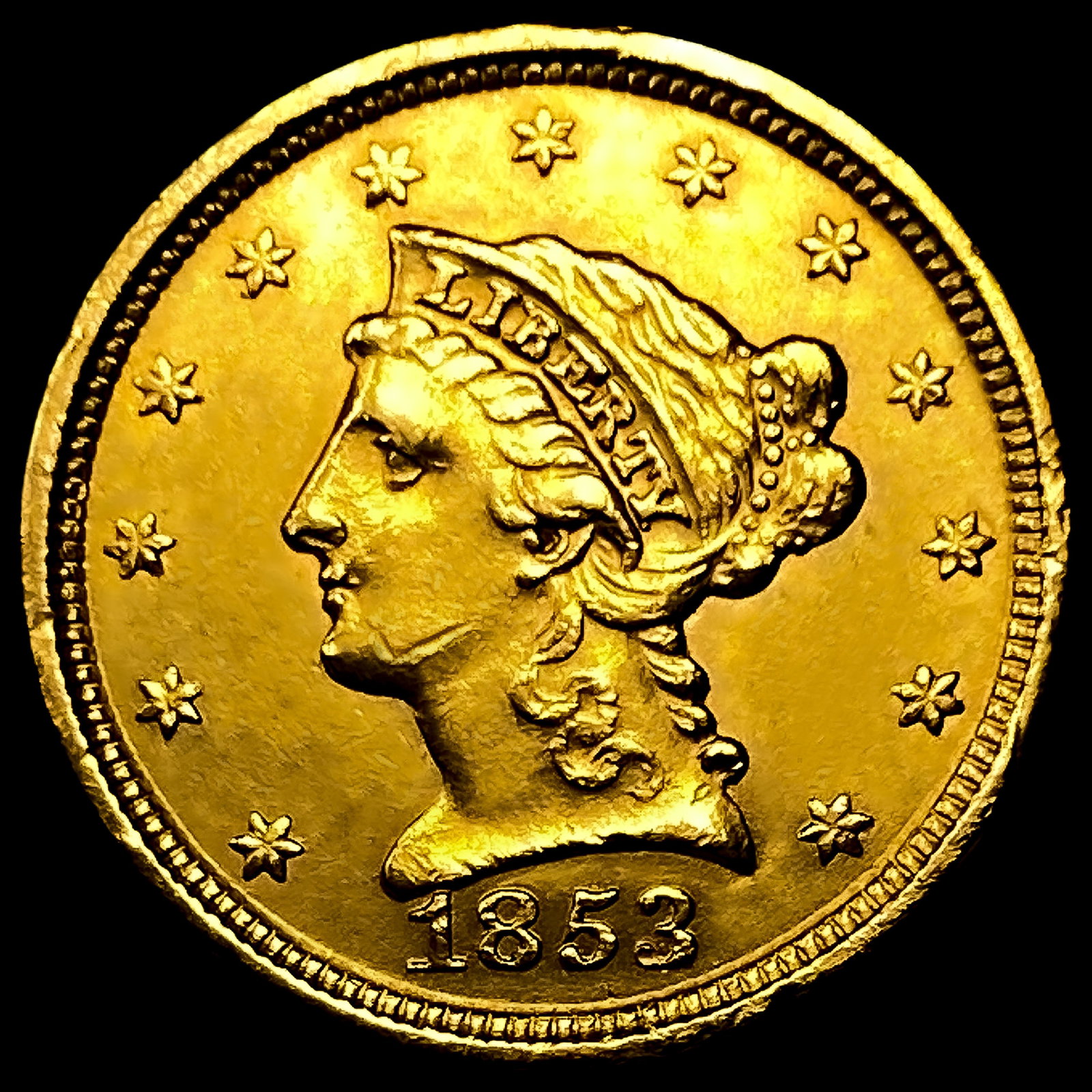 1853 $2.50 Gold Quarter Eagle: 1853 $2.50 Gold Quarter Eagle