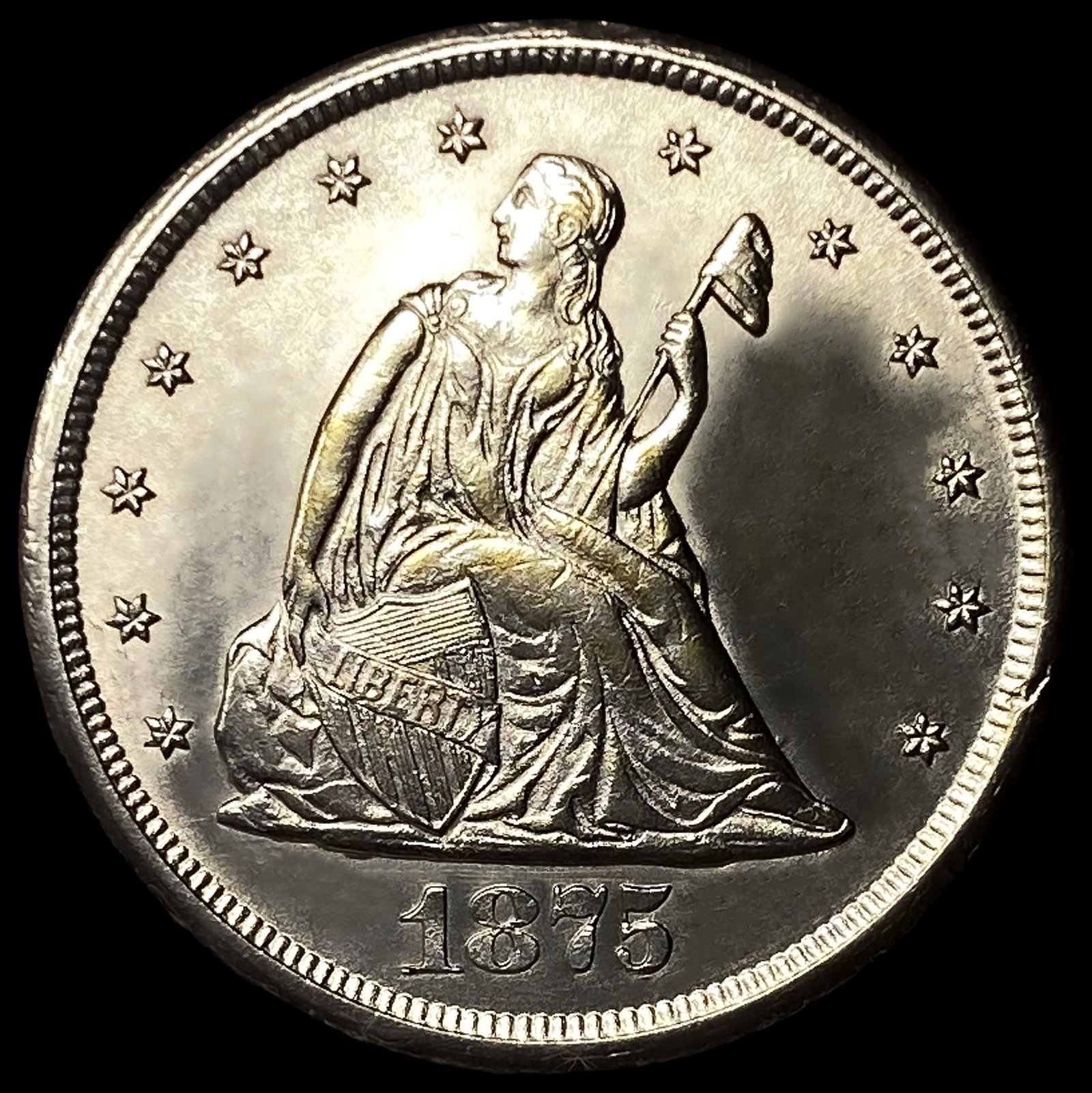 1875-CC Twenty Cent Piece: 1875-CC Twenty Cent Piece