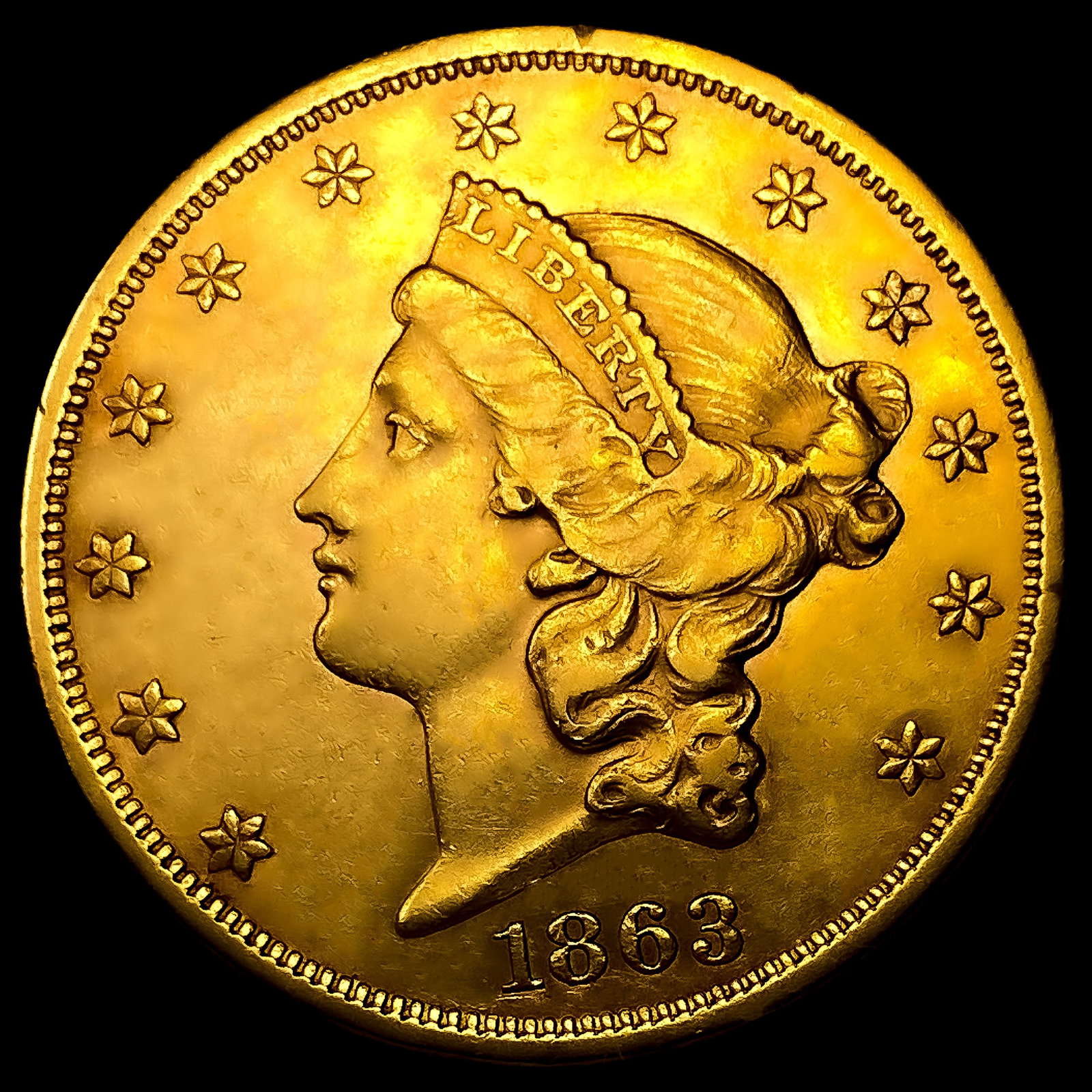 1863 $20 Gold Double Eagle: 1863 $20 Gold Double Eagle