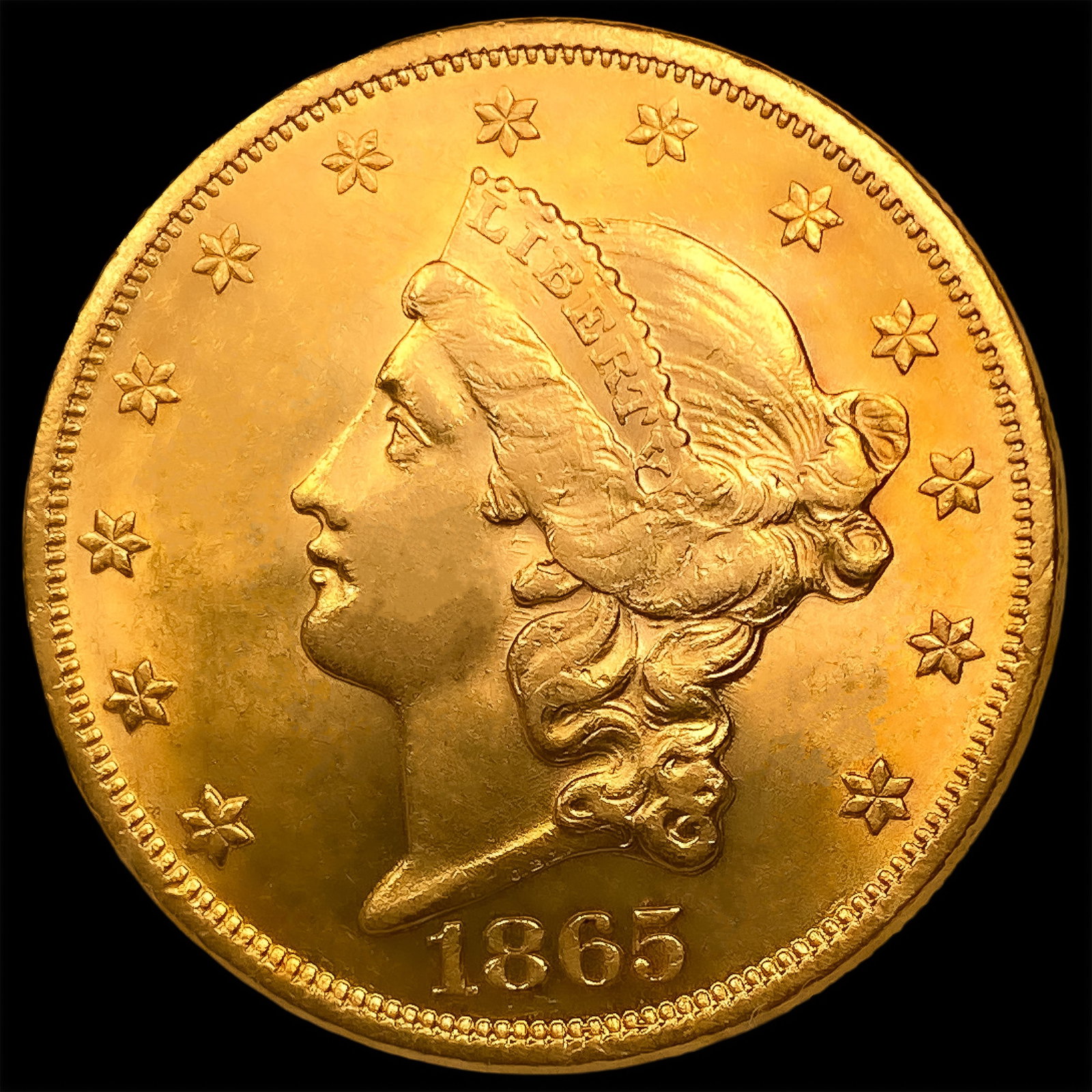 1865 $20 Gold Double Eagle: 1865 $20 Gold Double Eagle