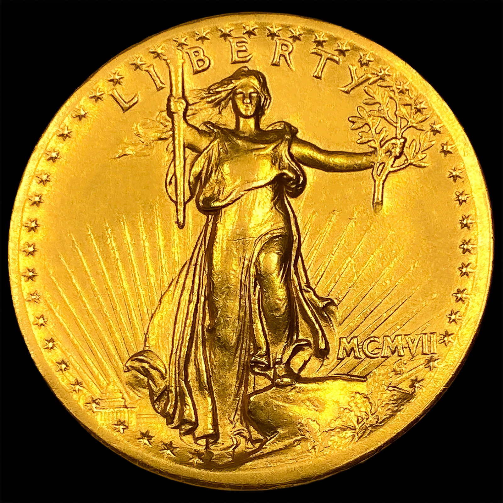 1907 High Relief Flat Edge $20 Gold Double Eagle (1 of 2)