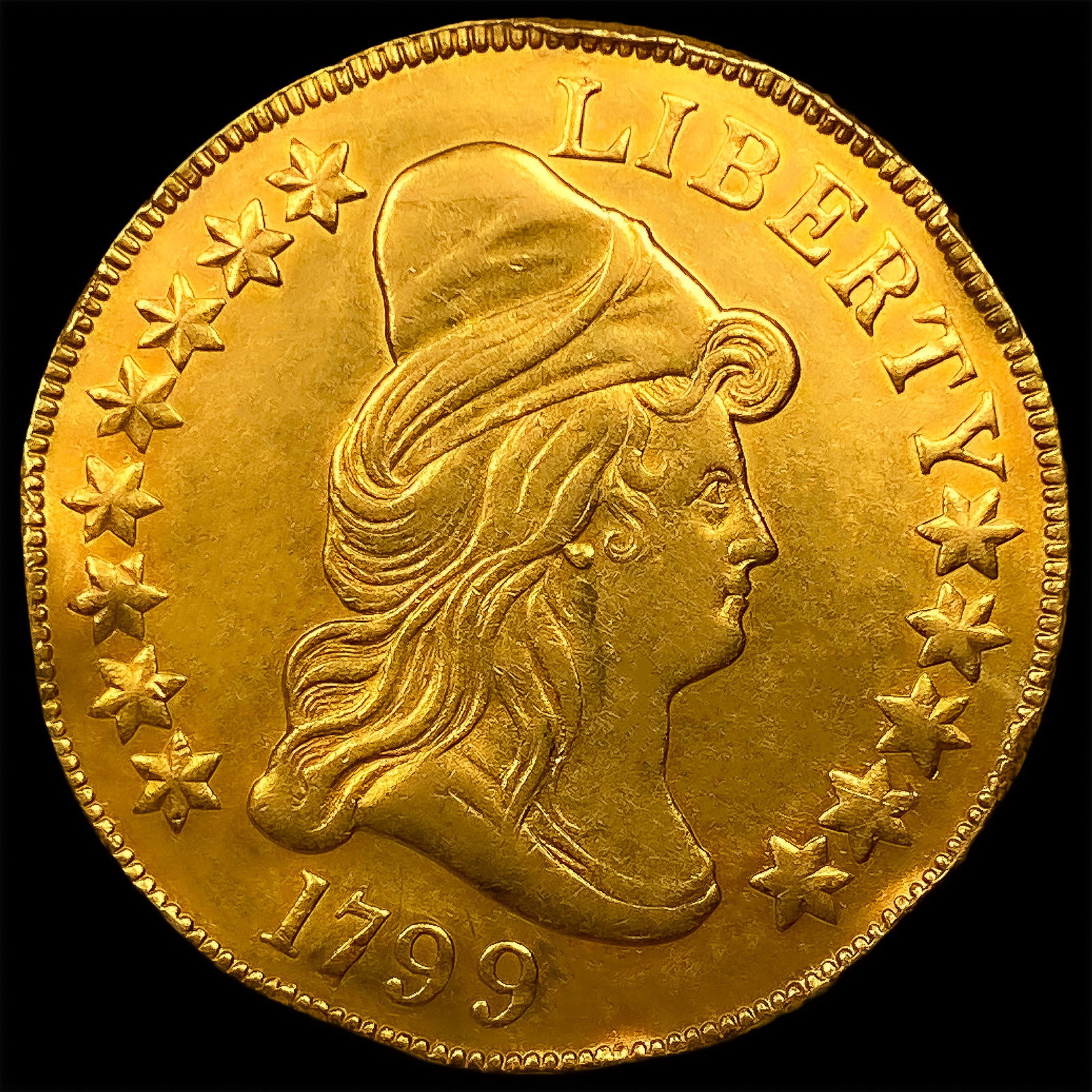1799 Lg Stars $10 Gold Eagle: 1799 Lg Stars $10 Gold Eagle