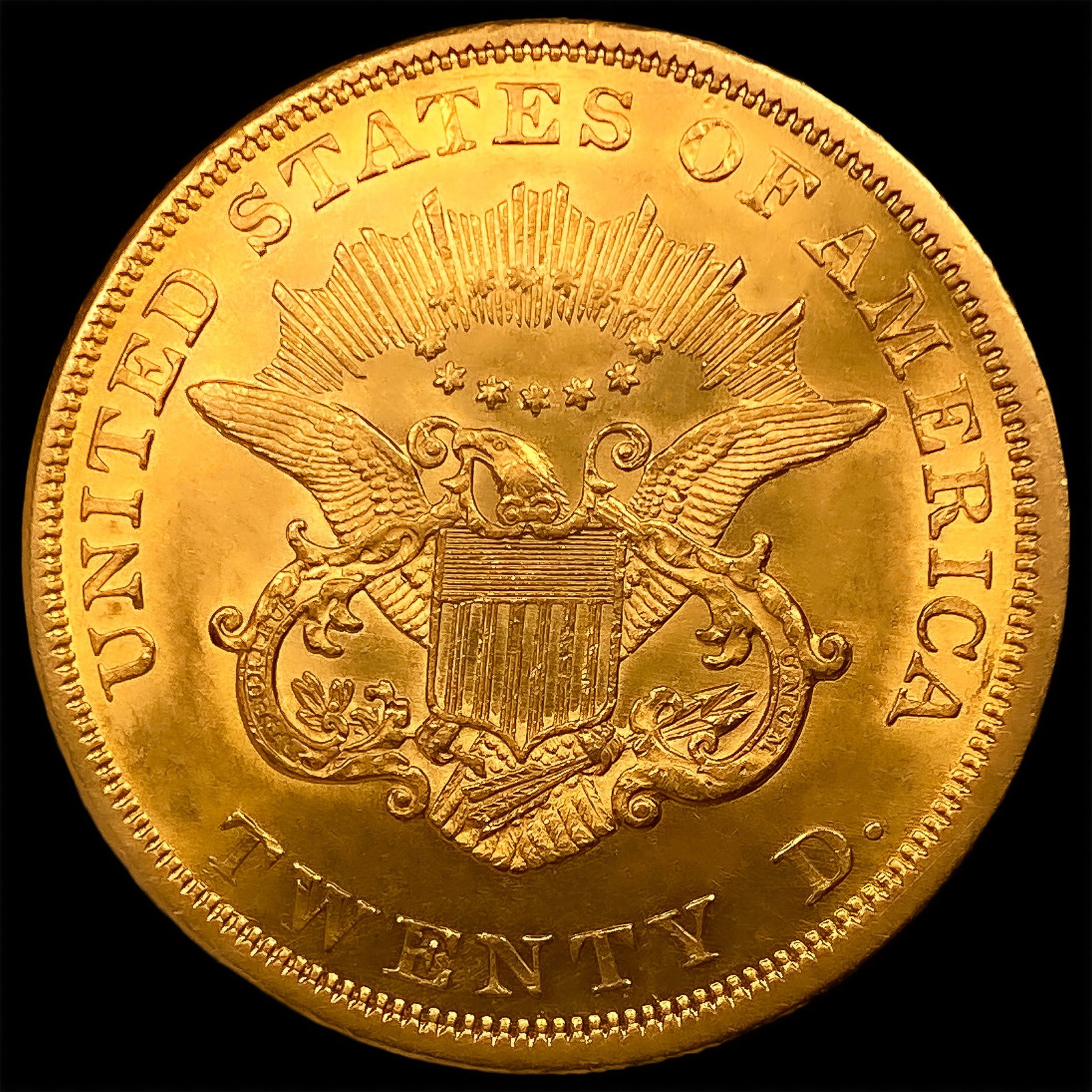 1864 $20 Gold Double Eagle - 2