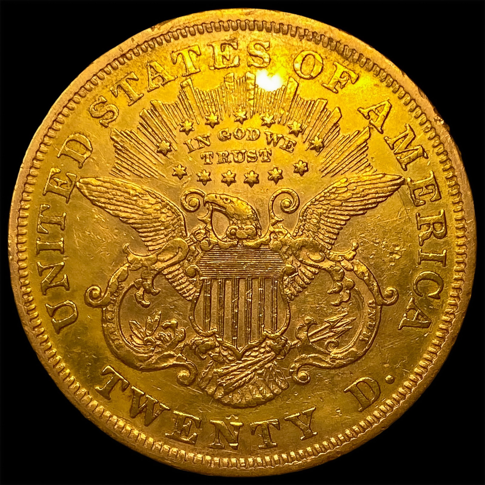 1868 $20 Gold Double Eagle - 2