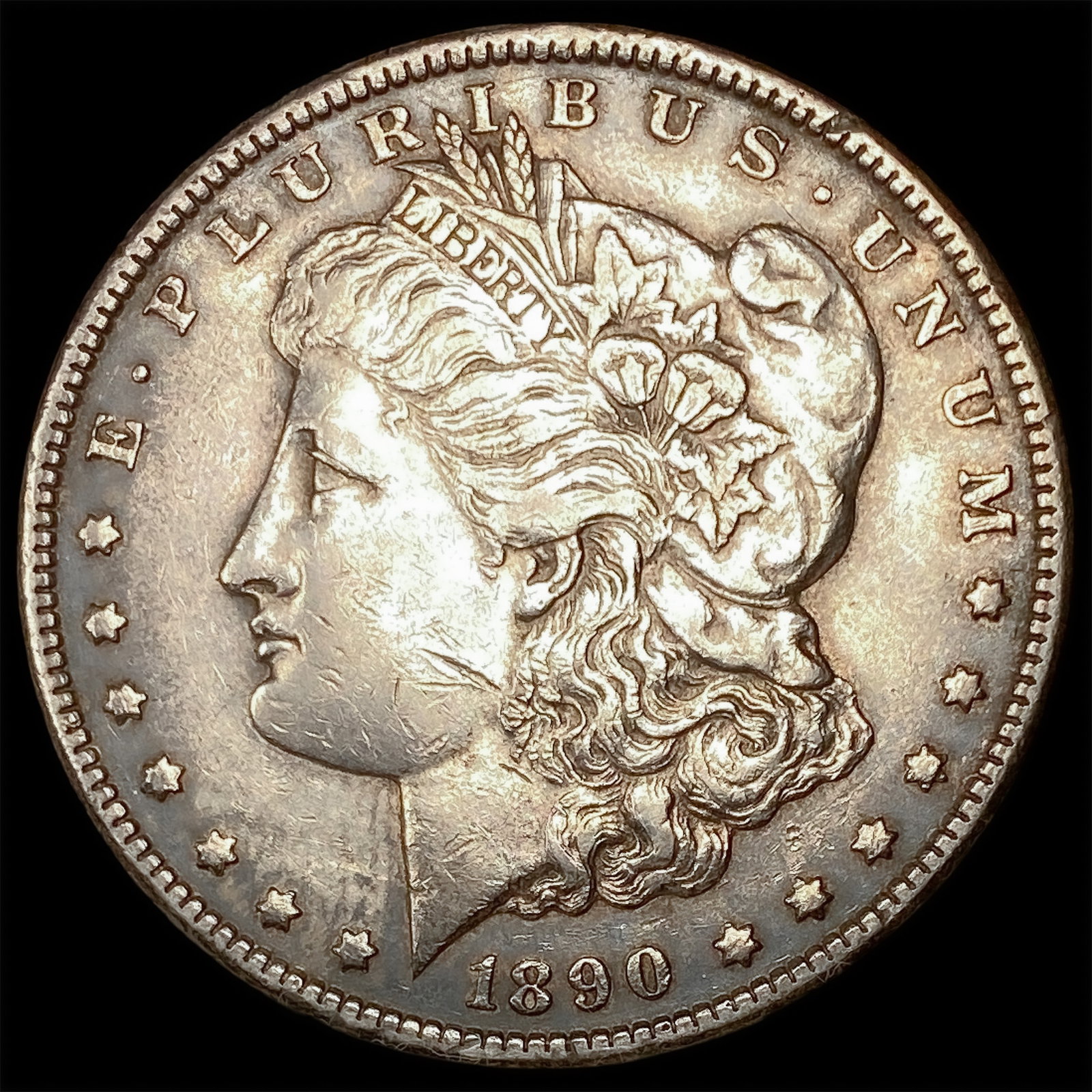 1890-CC Tailbar Morgan Silver Dollar: 1890-CC Tailbar Morgan Silver Dollar