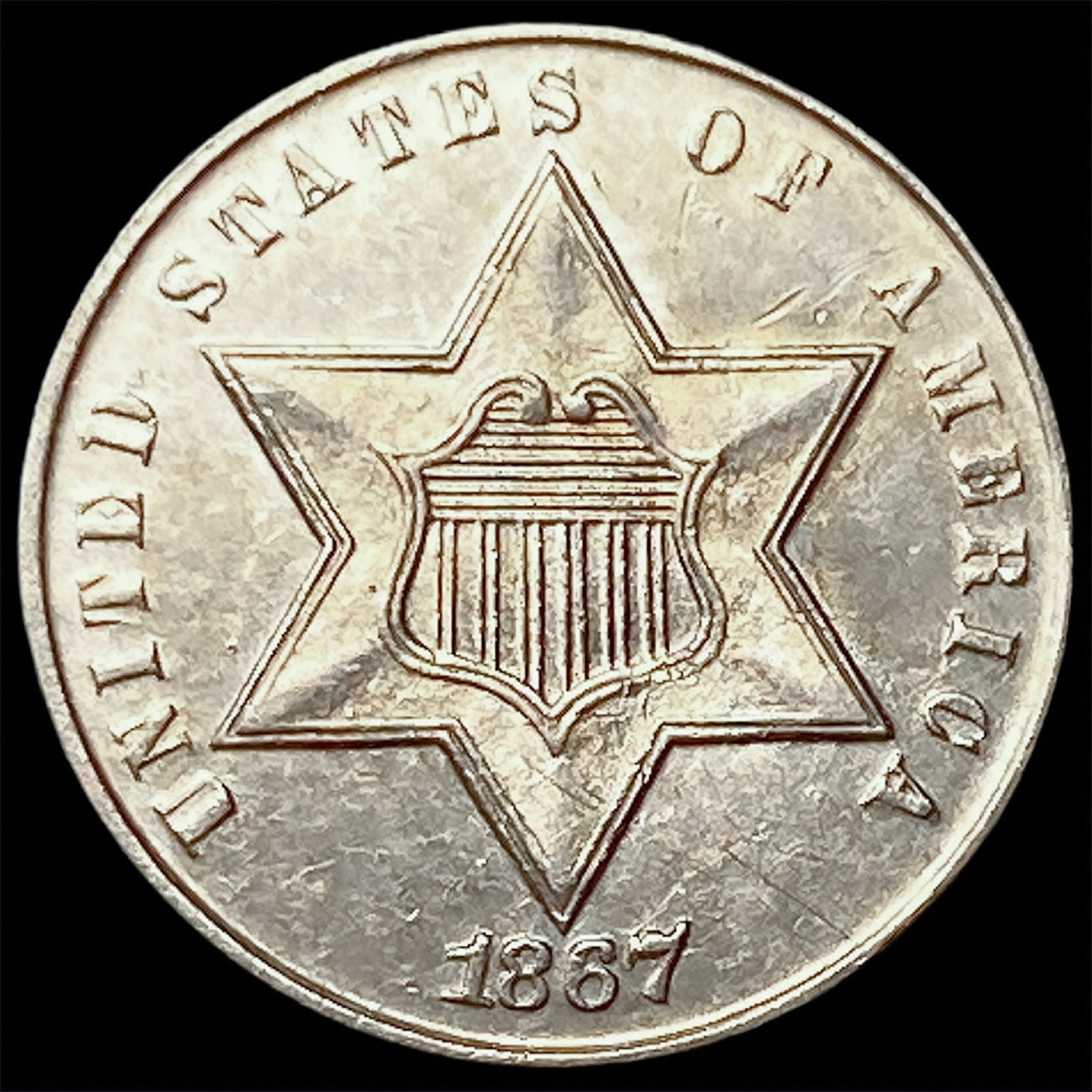 1867 Silver Three Cent: 1867 Silver Three Cent
