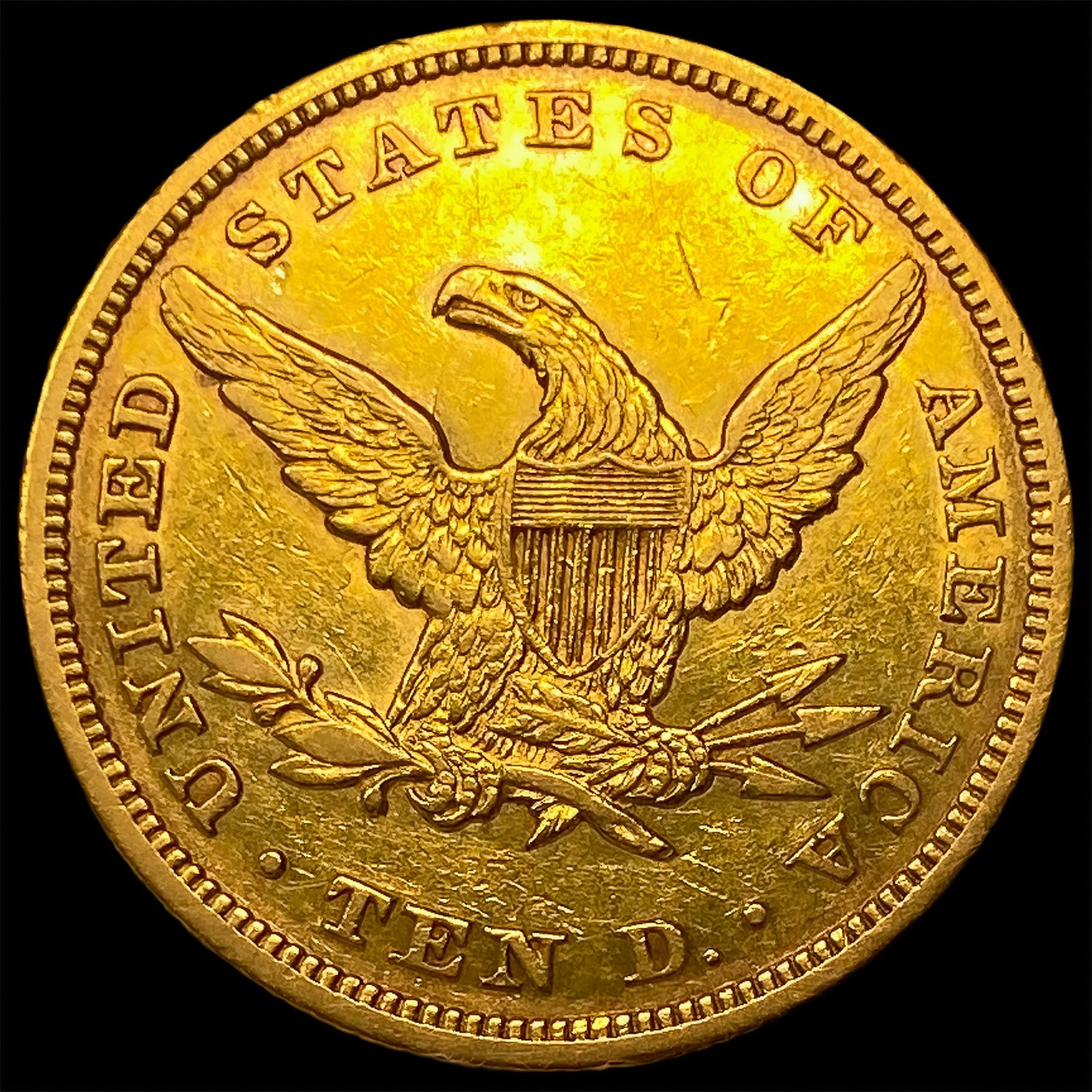 1845 $10 Gold Eagle - 2