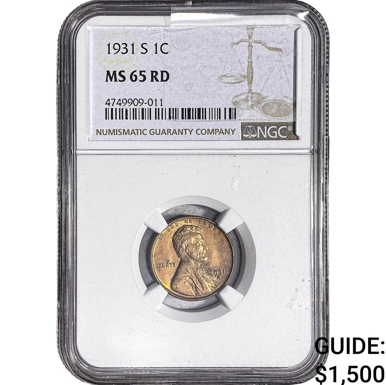 1931-S Wheat Cent NGC MS65 RD (1 of 2)