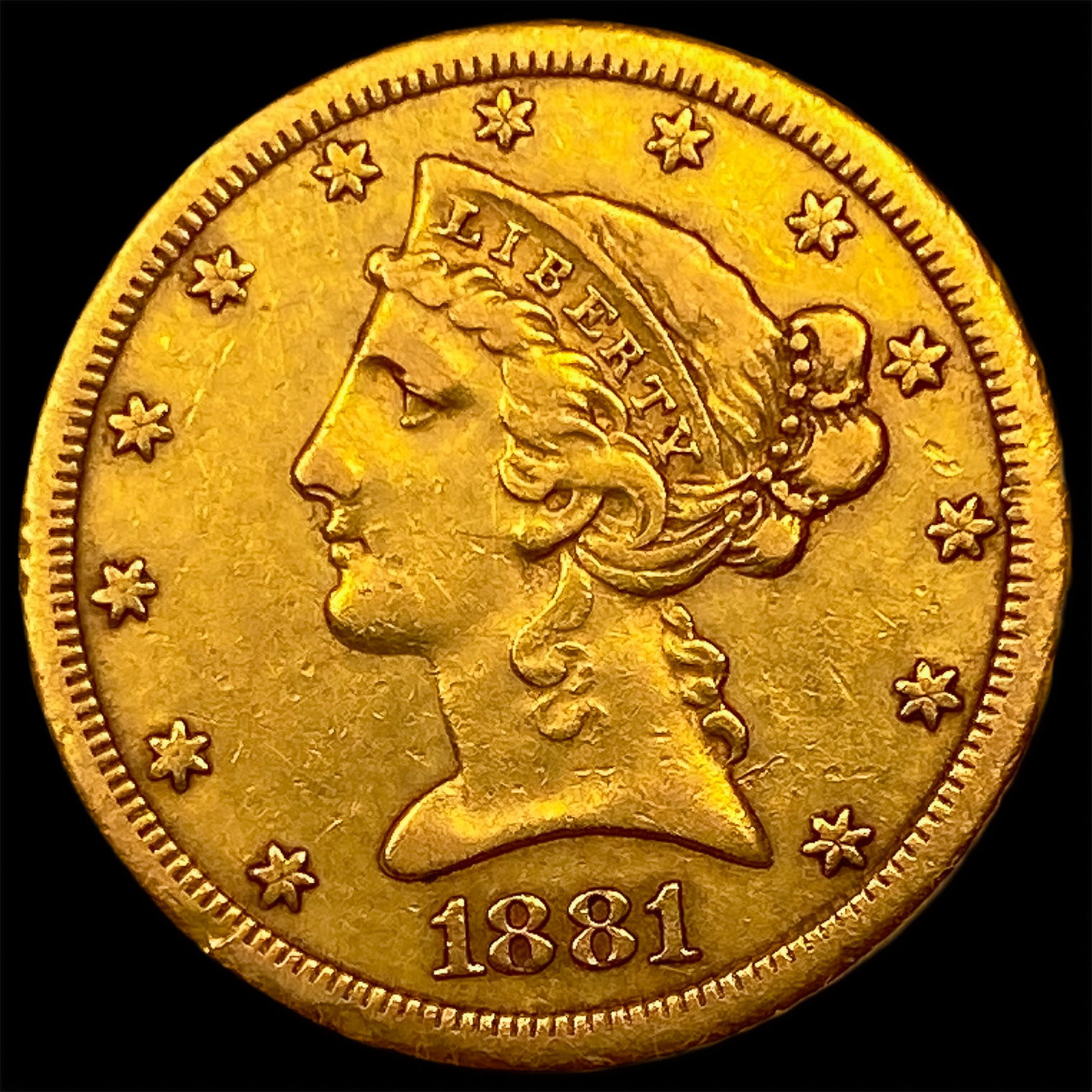 1881-CC $5 Gold Half Eagle: 1881-CC $5 Gold Half Eagle