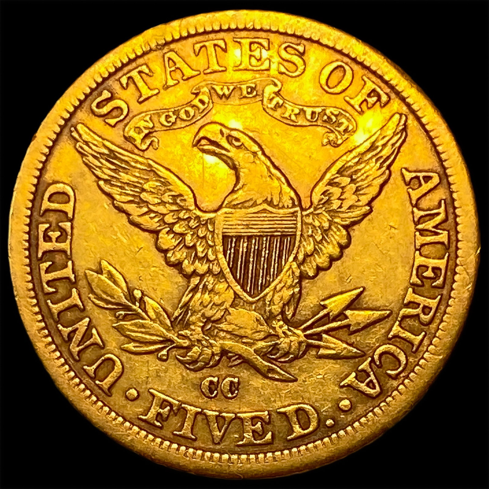 1881-CC $5 Gold Half Eagle - 2