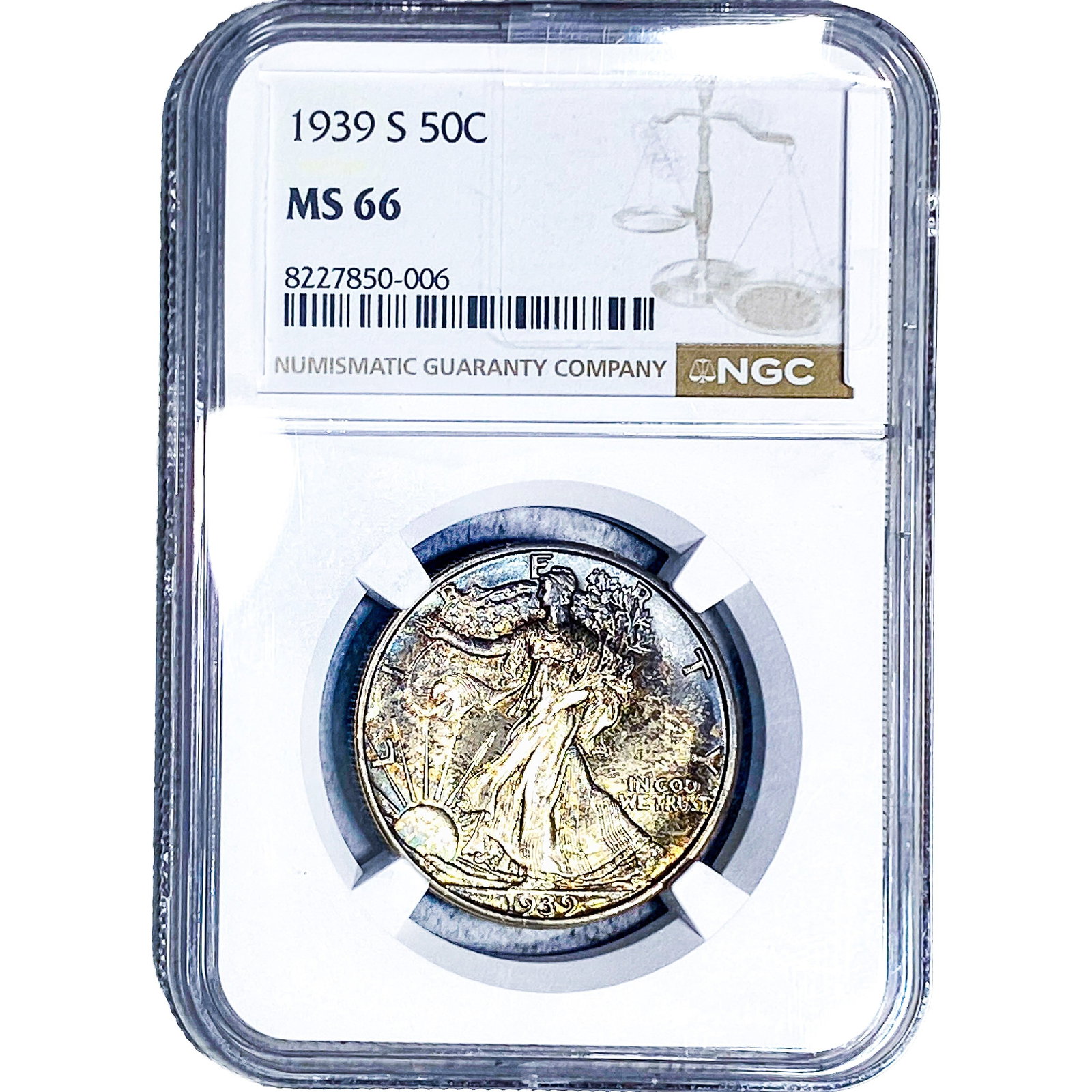 1939-S Walking Liberty Half Dollar NGC MS66 (1 of 4)