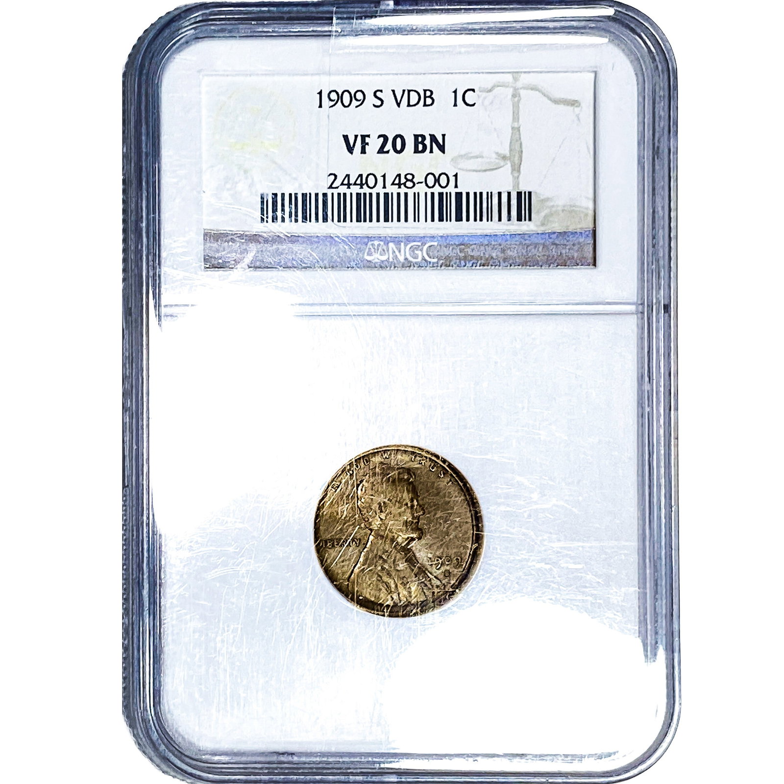 1909-S VDB Wheat Cent NGC VF20 BN (1 of 4)