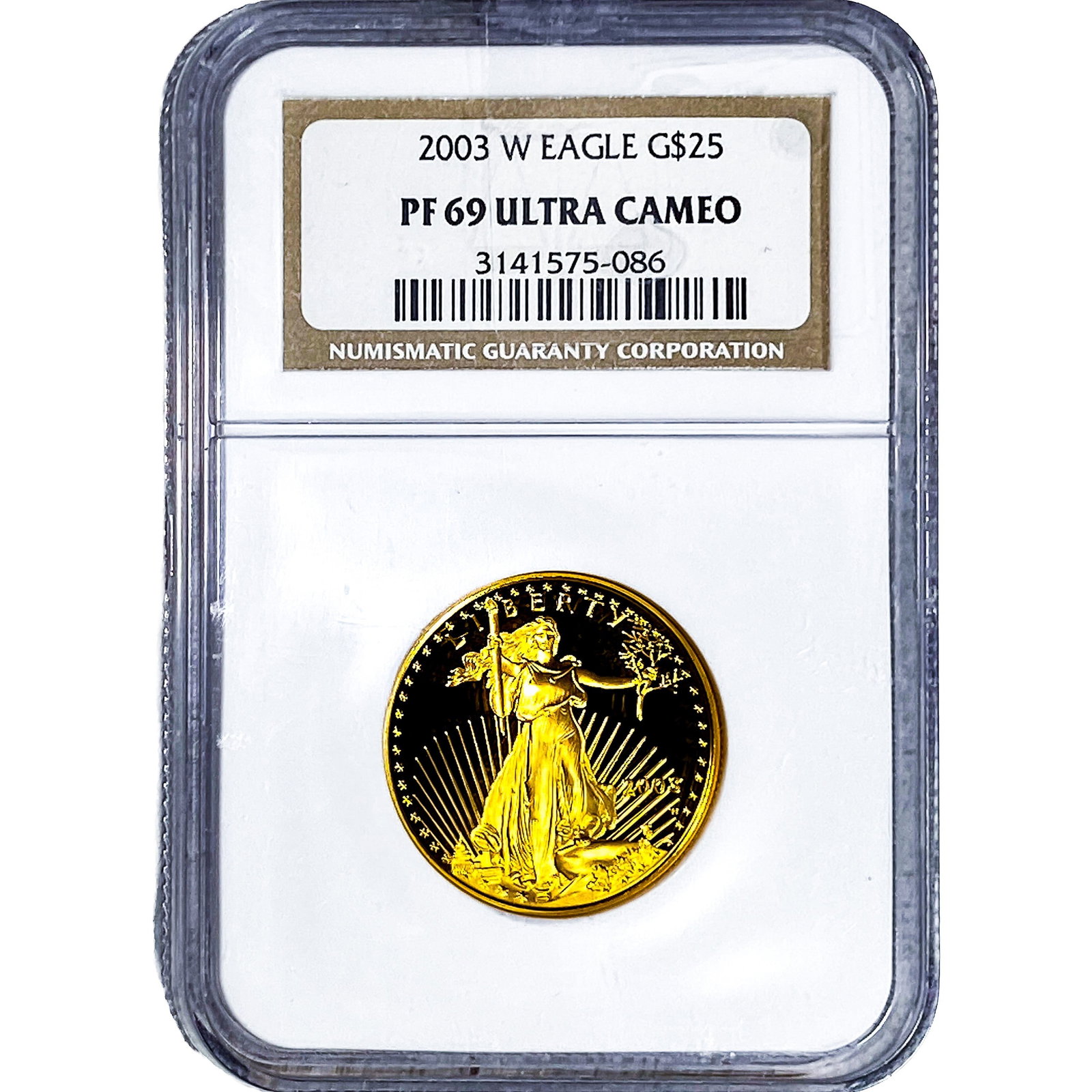 2003W $25 Gold Eagle 1/2oz AGW NGC PF69 Ultra Cameo: 2003W $25 Gold Eagle 1/2oz AGW NGC PF69 Ultra Cameo