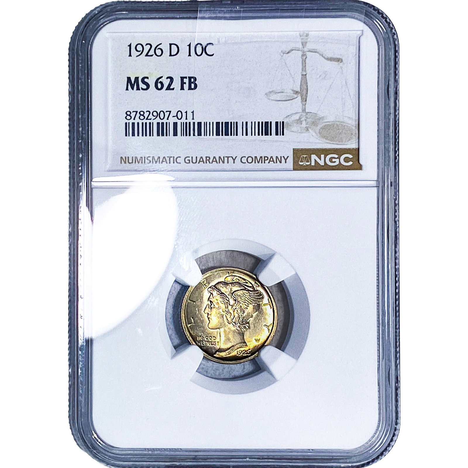 1926-D Mercury Silver Dime NGC MS62 FB (1 of 4)
