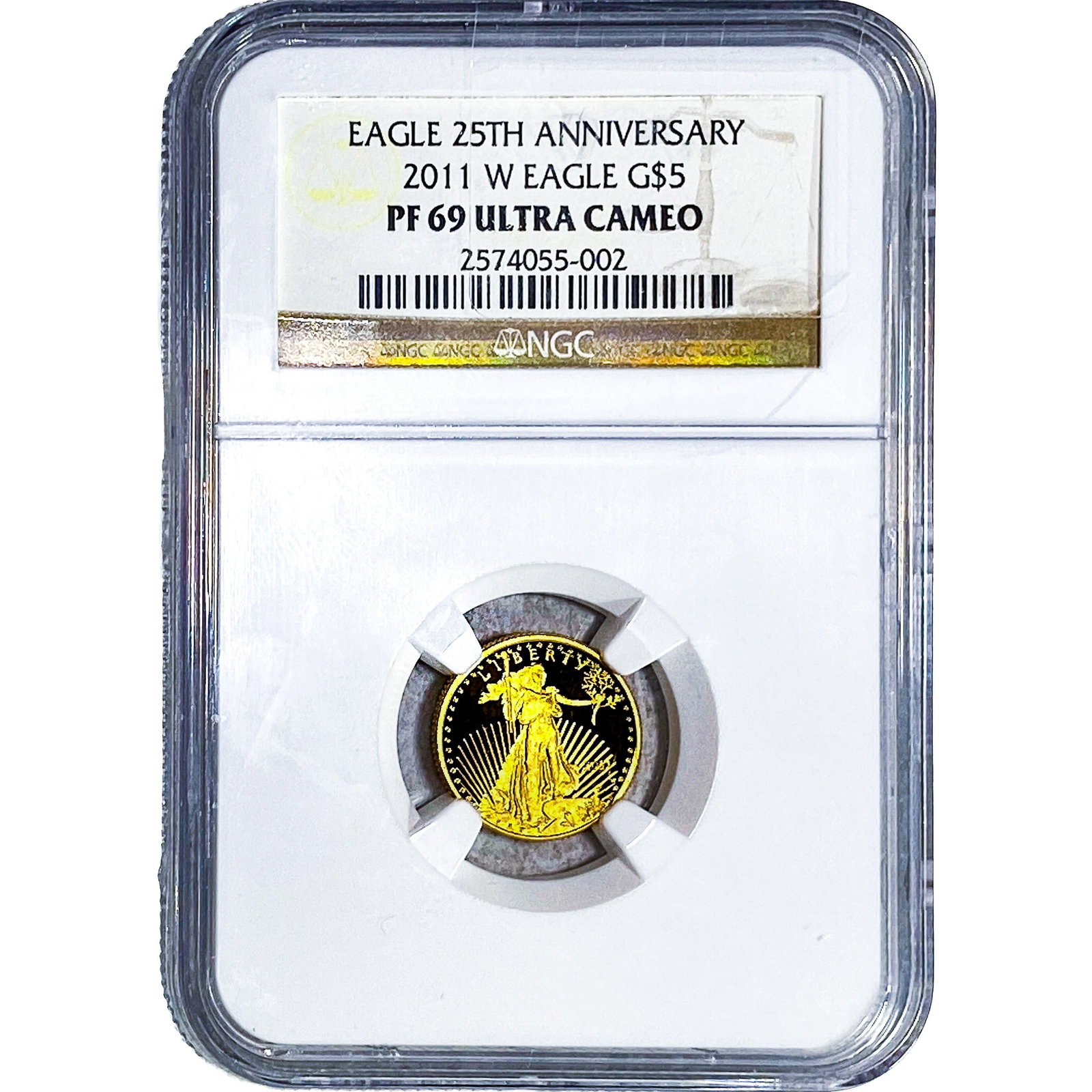 2011-W $5 Gold Eagle 25th Ann. 1/10oz AGW NGC PF69 Ultra Cameo: 2011-W $5 Gold Eagle 25th Ann. 1/10oz AGW NGC PF69 Ultra Cameo