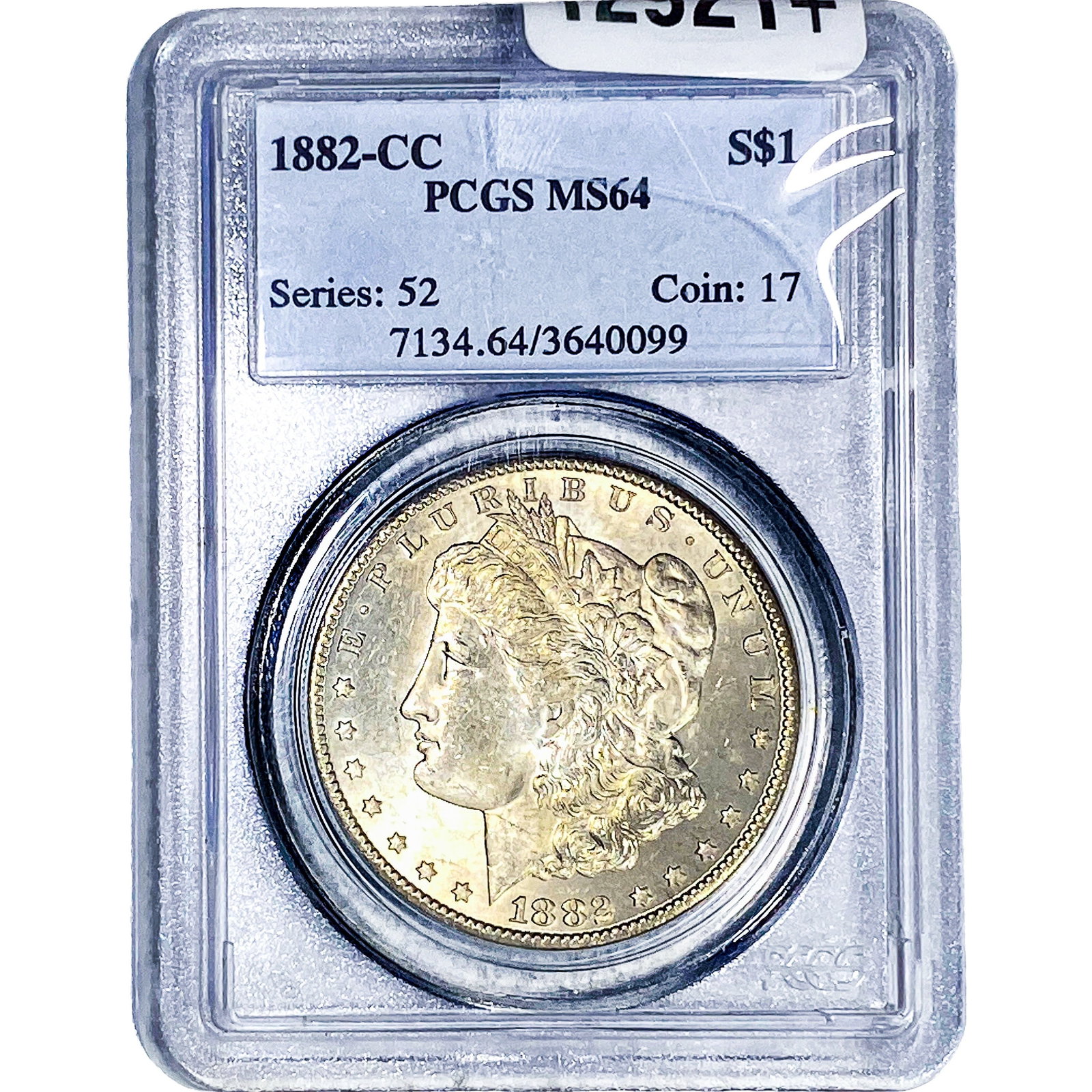 1882-CC Morgan Silver Dollar PCGS MS64: 1882-CC Morgan Silver Dollar PCGS MS64
