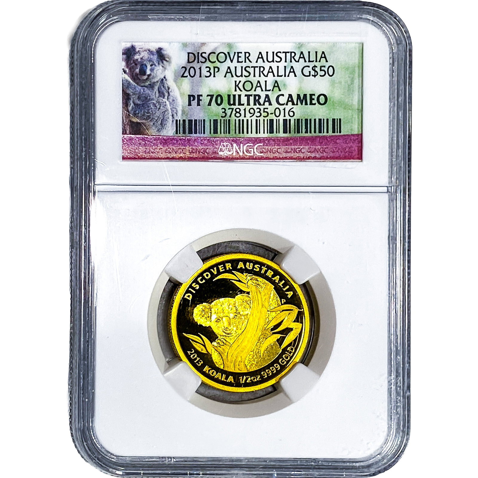 2013-P Austrailia Gold $50 1/2oz AGW-Koala NGC PF70 Ultra Cameo: 2013-P Austrailia Gold $50 1/2oz AGW-Koala NGC PF70 Ultra Cameo