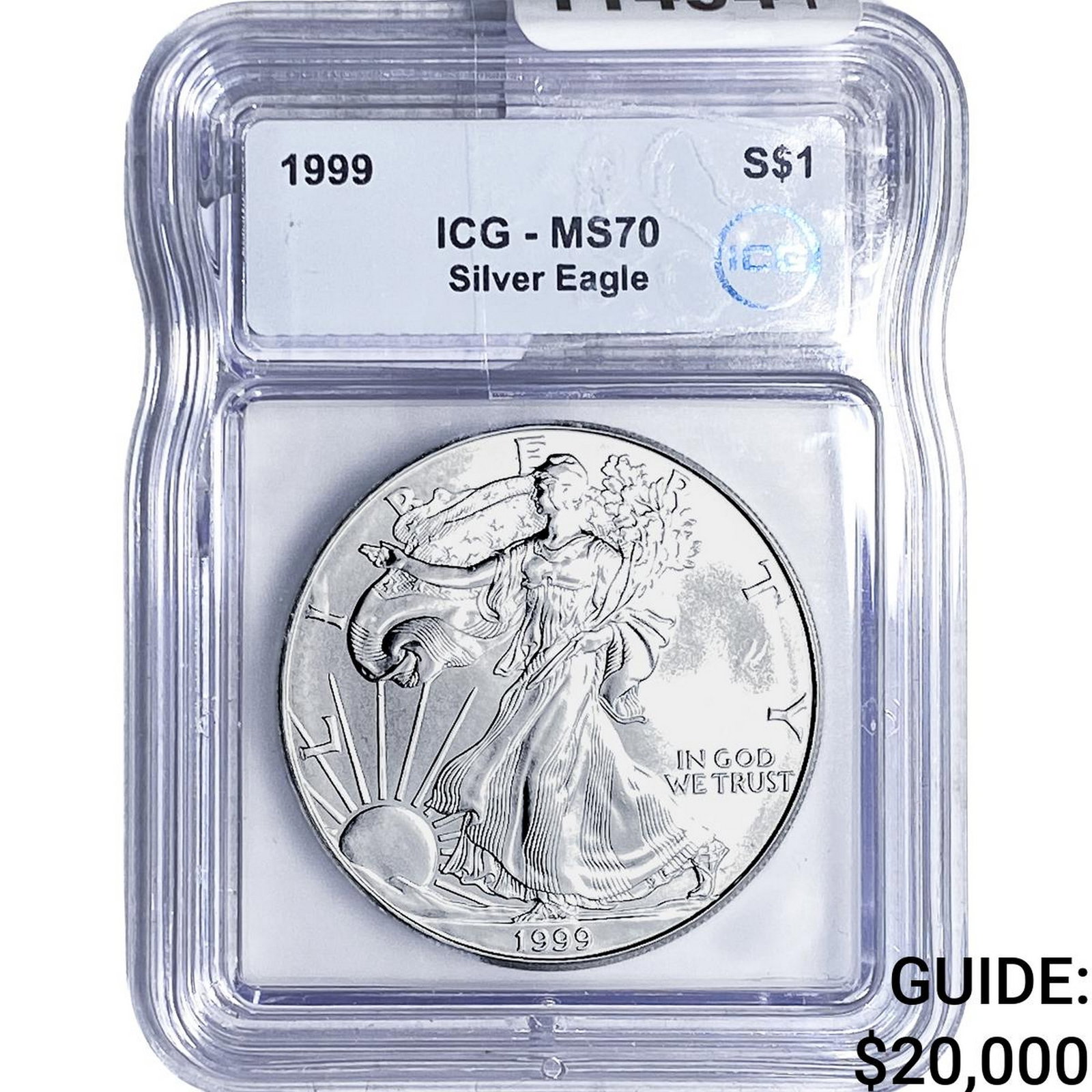 1999 Silver Eagle ICG MS70: 1999 Silver Eagle ICG MS70
