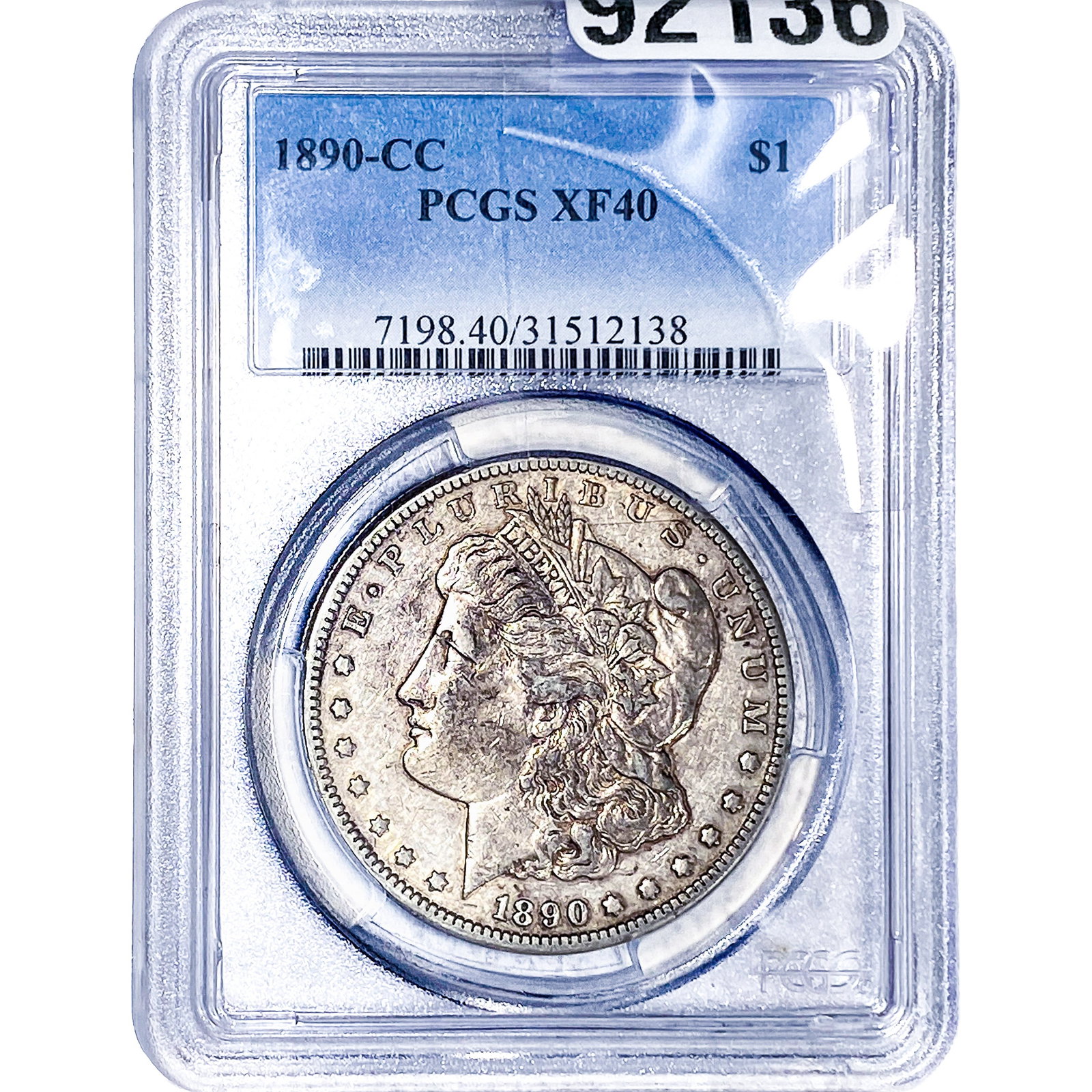 1890-CC Morgan Silver Dollar PCGS XF40 (1 of 2)