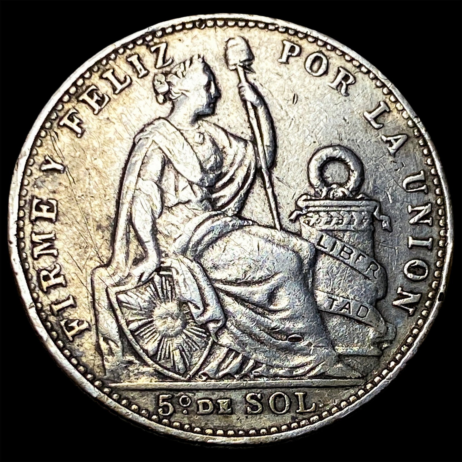 1911 FG Peru Silver 1/5 Sol: 1911 FG Peru Silver 1/5 Sol