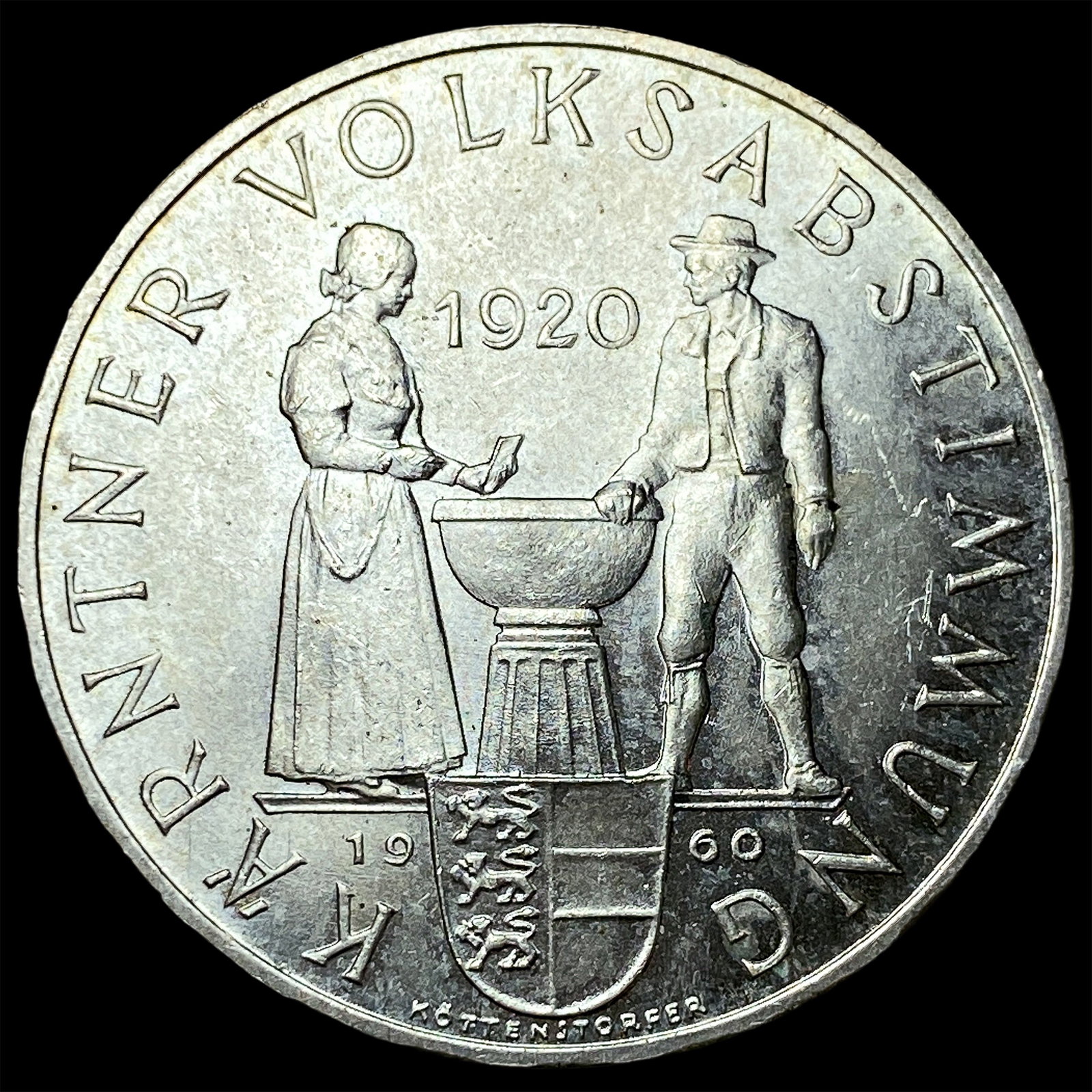 1960 Austria Silver 25 Schilling: 1960 Austria Silver 25 Schilling