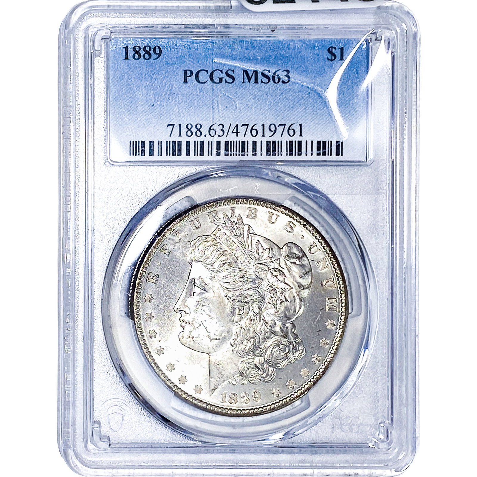 1889 Morgan Silver Dollar PCGS MS63: 1889 Morgan Silver Dollar PCGS MS63