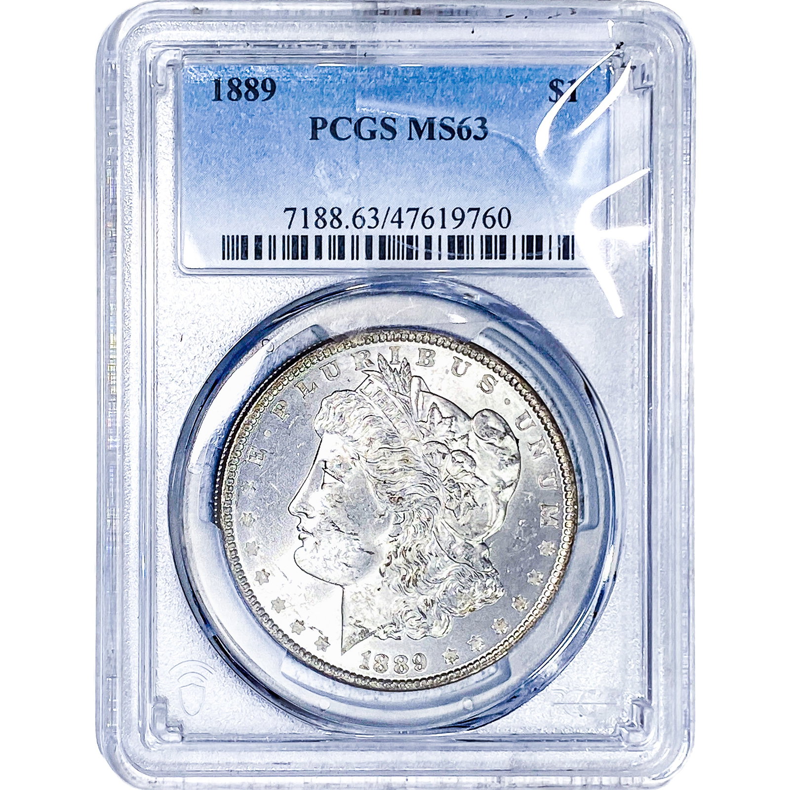 1889 Morgan Silver Dollar PCGS MS63: 1889 Morgan Silver Dollar PCGS MS63