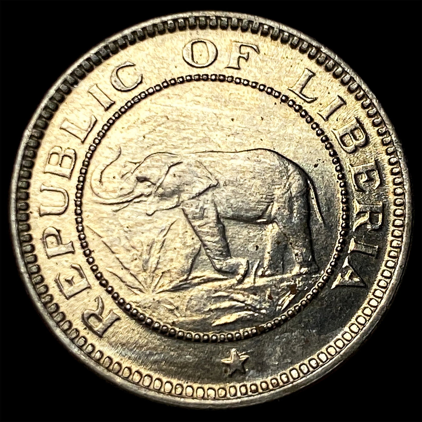 1941 Liberia Copper Nickel 1/2 Cent (1 of 2)