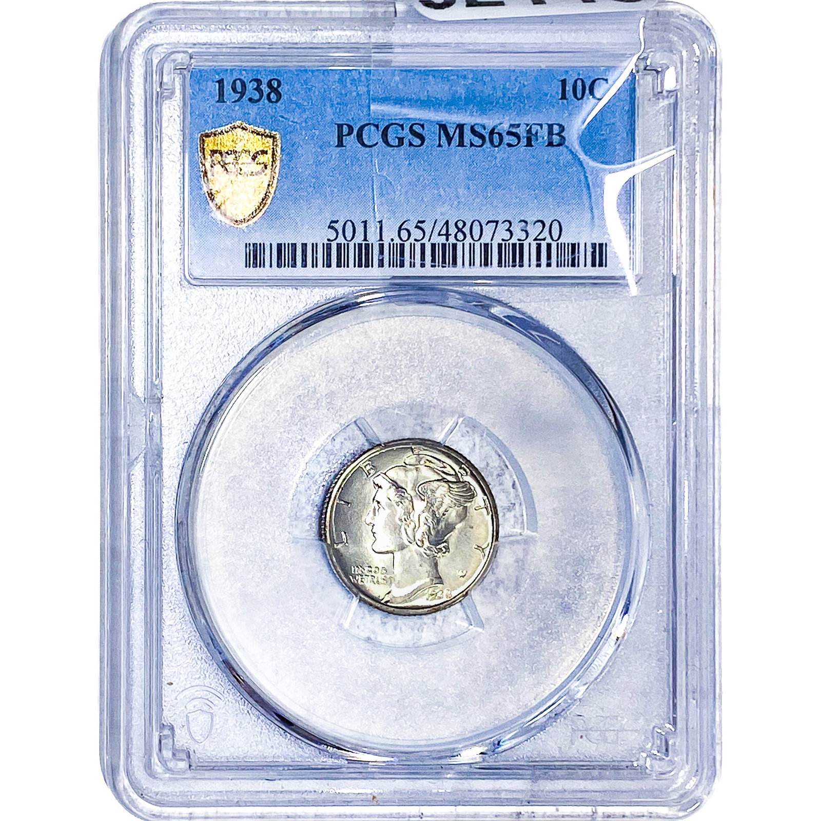1938 Mercury Silver Dime PCGS MS65 FSB: 1938 Mercury Silver Dime PCGS MS65 FSB