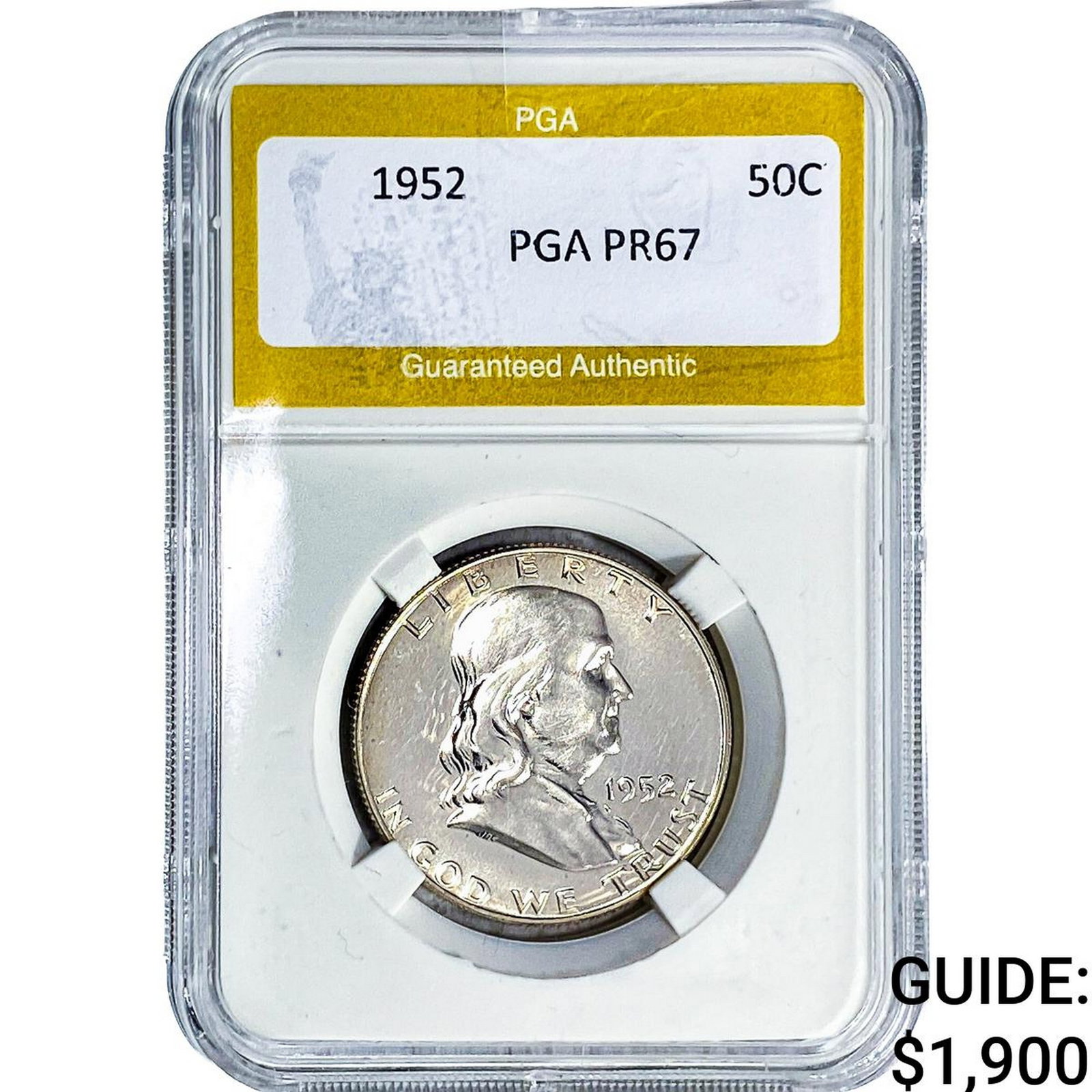 1952 Franklin Half Dollar PGA PR67: 1952 Franklin Half Dollar PGA PR67