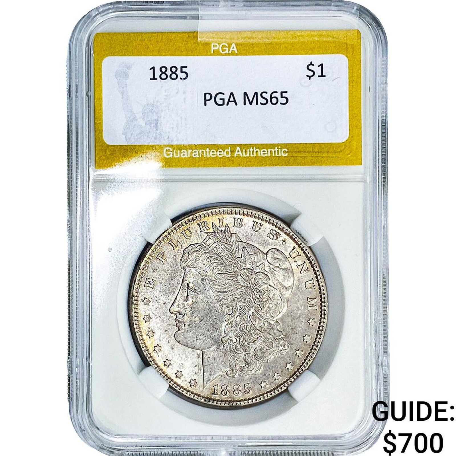1885 Morgan Silver Dollar PGA MS65: 1885 Morgan Silver Dollar PGA MS65