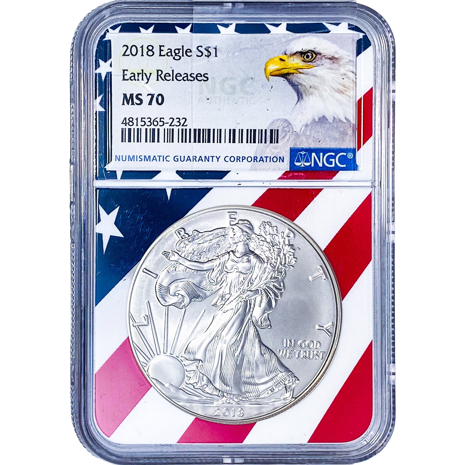 2018 Silver Eagle NGC MS70 (1 of 2)