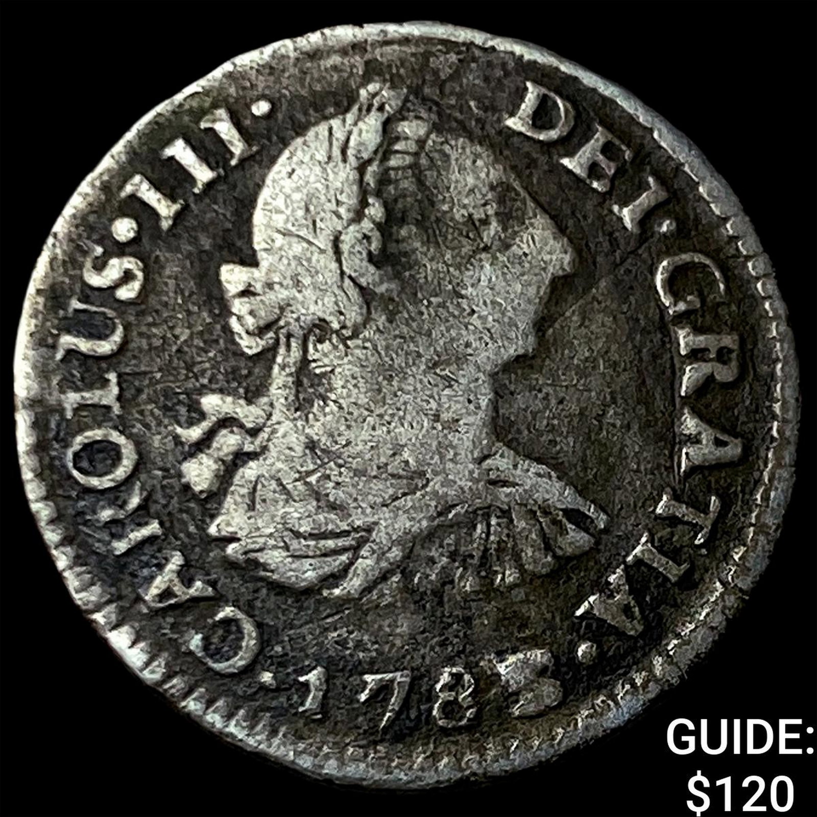 1785/3 PR Bolivia Charles III Silver 1/2 Real (1 of 2)