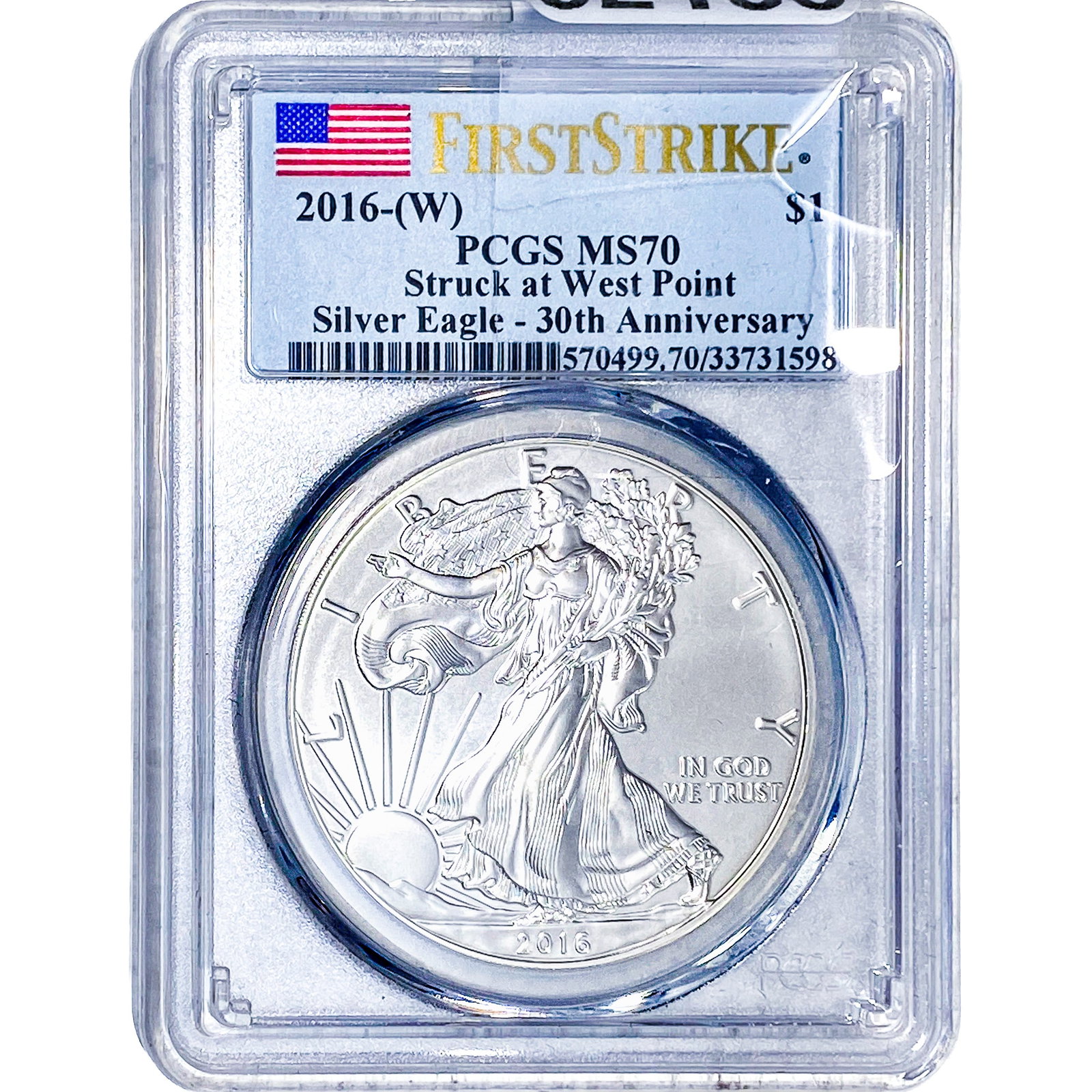 2016 Silver Eagle PCGS MS70: 2016 Silver Eagle PCGS MS70