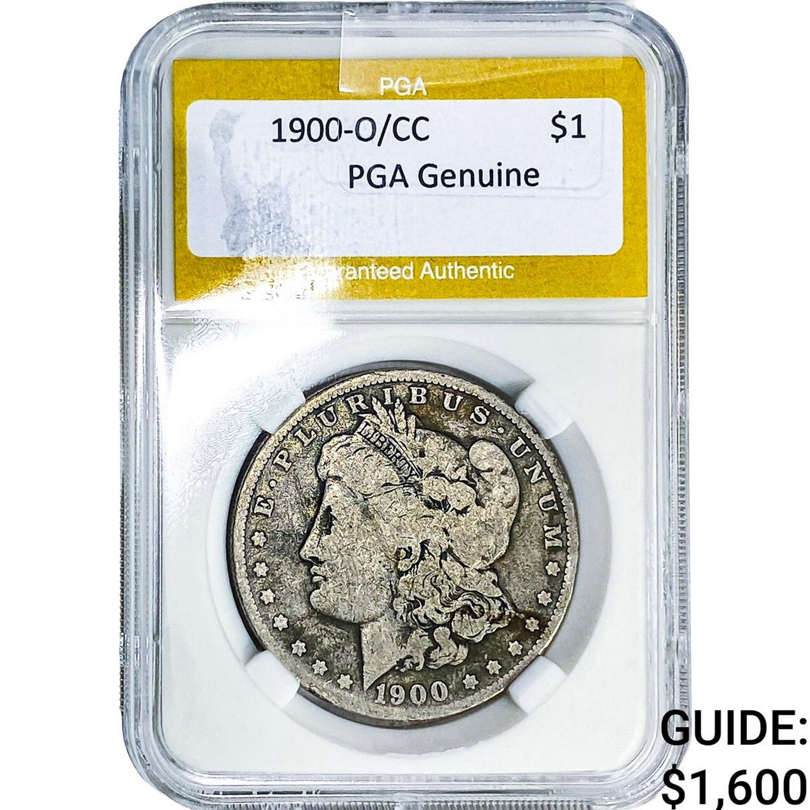 1900-O/CC Morgan Silver Dollar PGA Genuine: 1900-O/CC Morgan Silver Dollar PGA Genuine