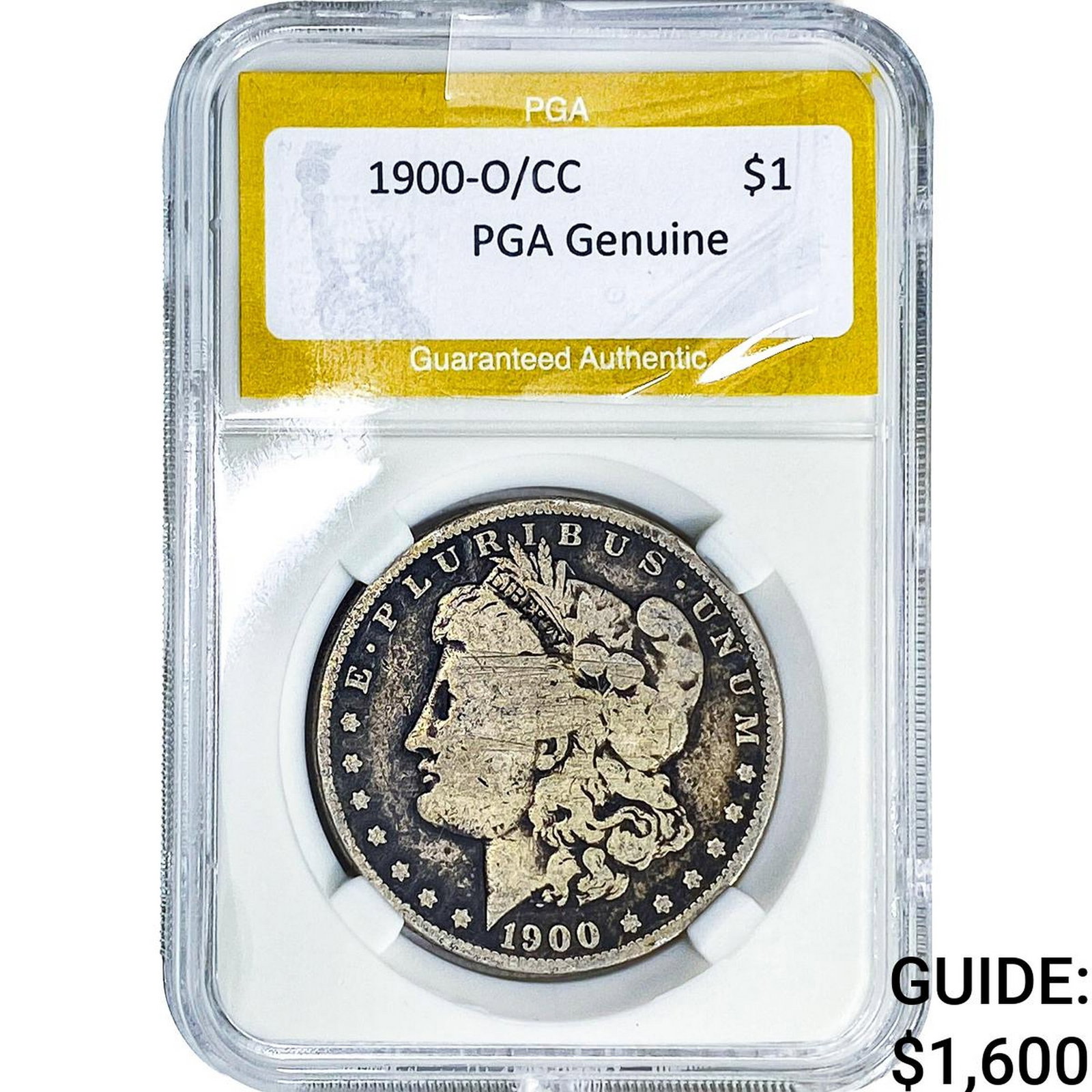 1900-O/CC Morgan Silver Dollar PGA Genuine: 1900-O/CC Morgan Silver Dollar PGA Genuine