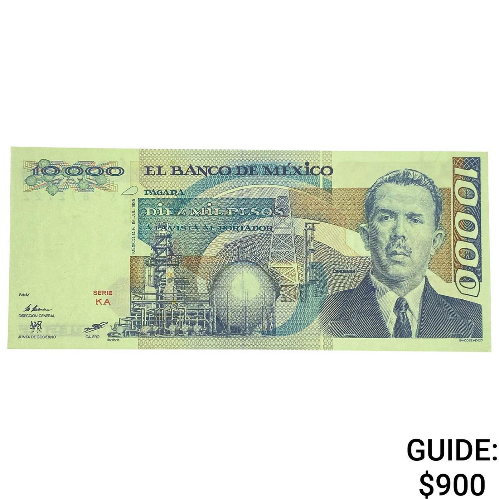 1983 Bank of Mexico 10,000 Pesos: 1983 Bank of Mexico 10,000 Pesos