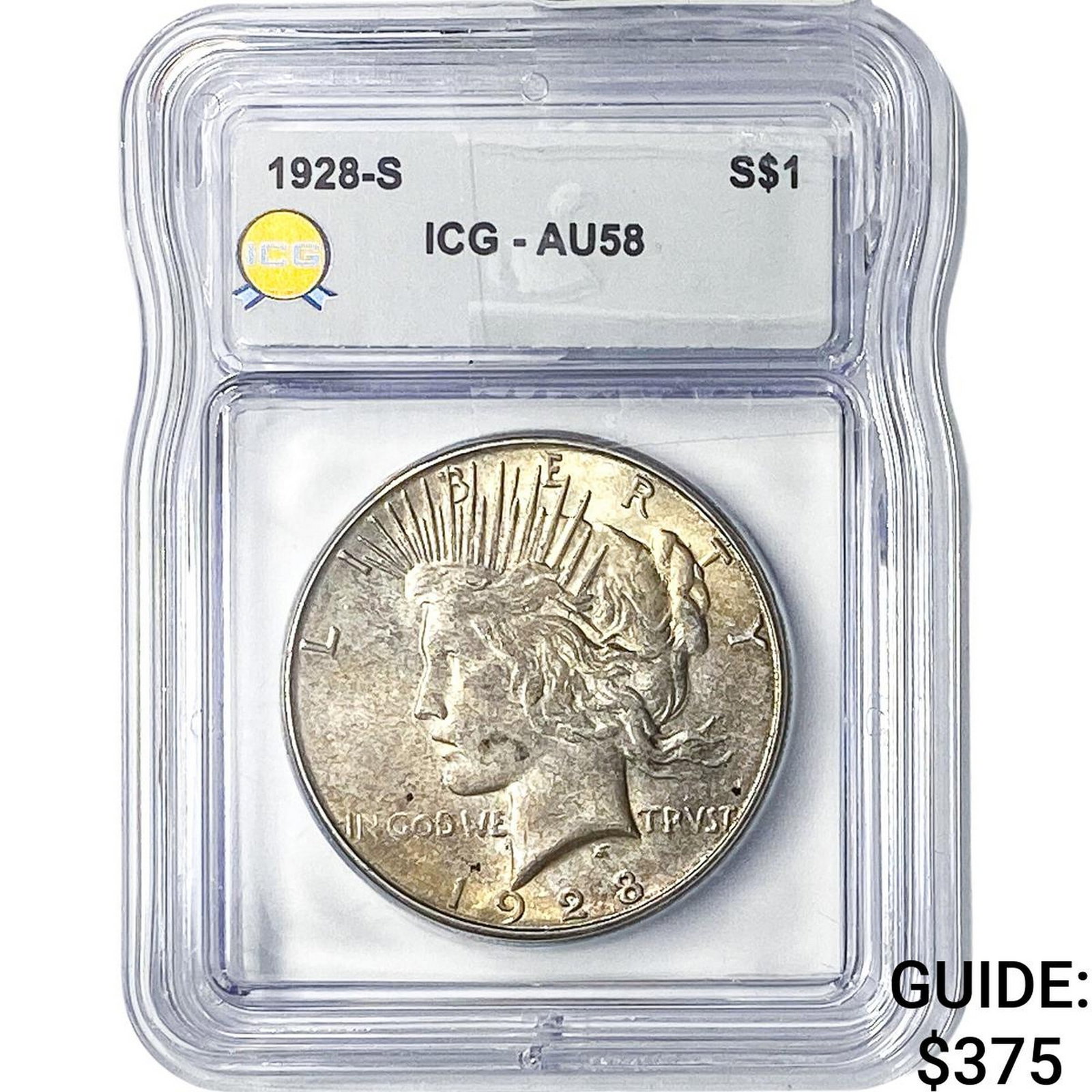 1928-S Silver Peace Dollar ICG AU58 (1 of 2)