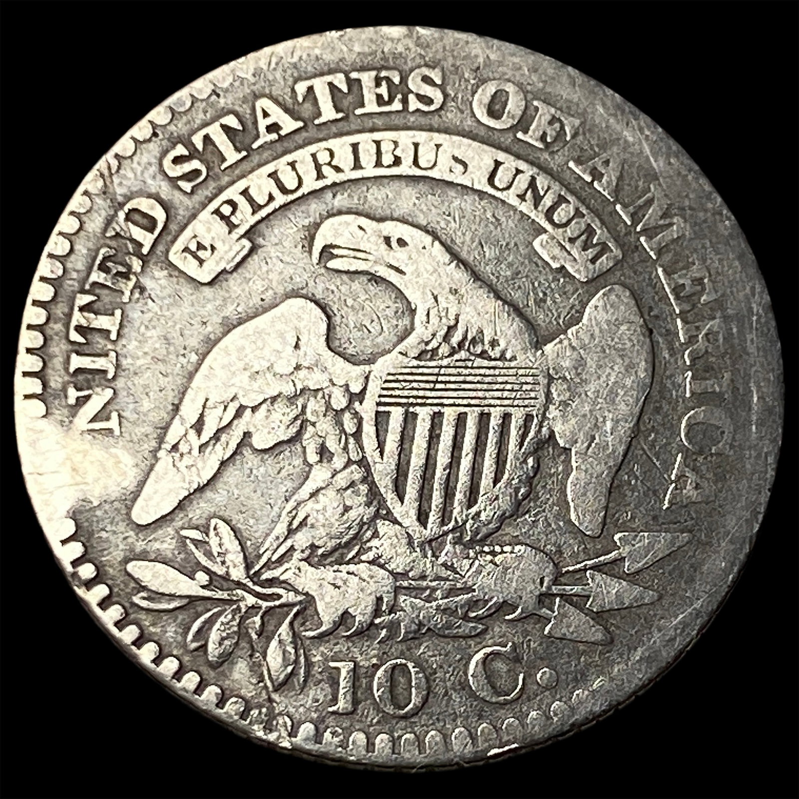 1823 Silver Capped Bust Dime NICELY CIRCULATED - 2